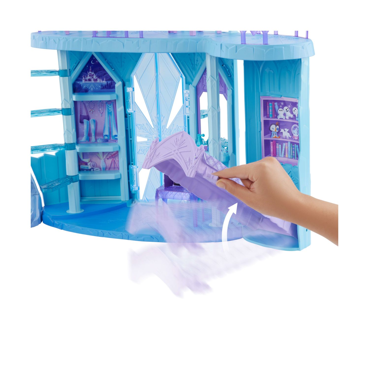 Mattel disney frozen - palazzo di ghiaccio di elsa, set con personaggio olaf e 21 accessori, 5 aree di gioco ispirate ai film - Frozen