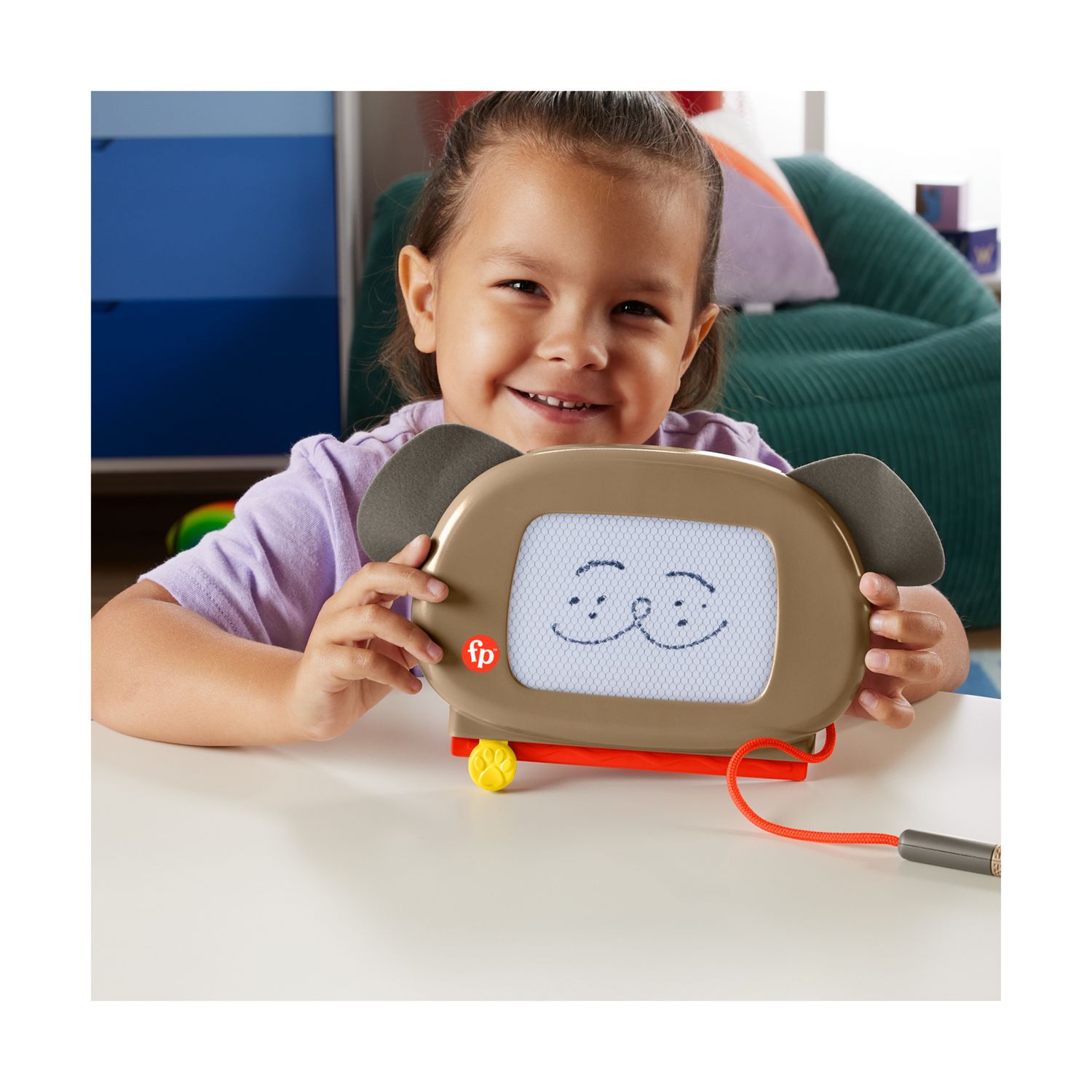 Fisher-price pets - lavagnetta dei cuccioli, lavagna magnetica cancellabile a tema animali, disegna cani e gatti - FISHER PRICE