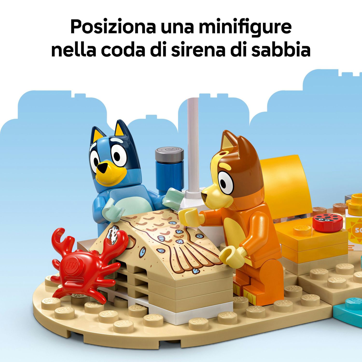 Lego 11202 - bluey vacanza in spiaggia con auto e 3 figure, 4+ anni - BLUEY, Lego