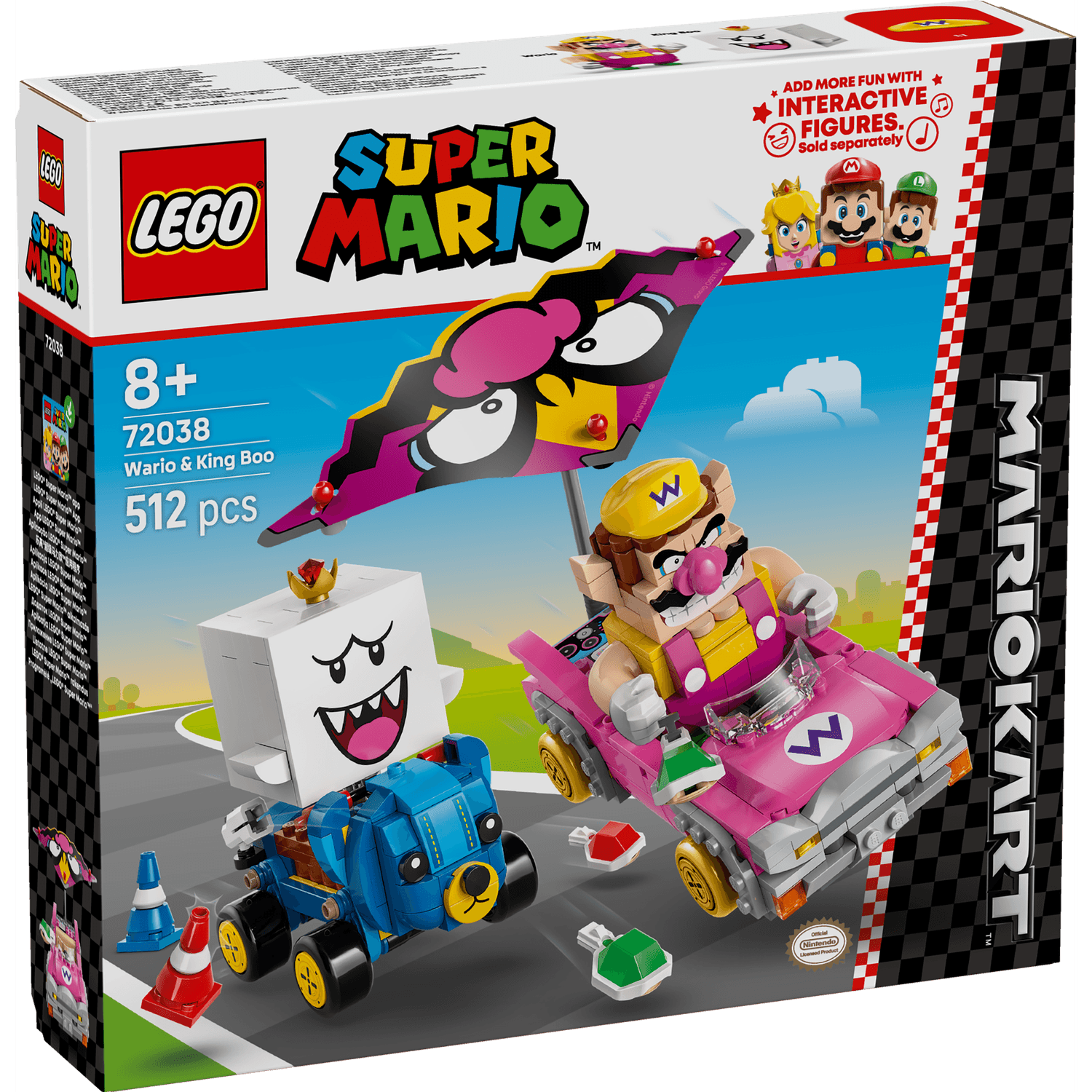 Lego 72038 - mario kart wario vs re boo con 2 veicoli, 8+ anni - Lego
