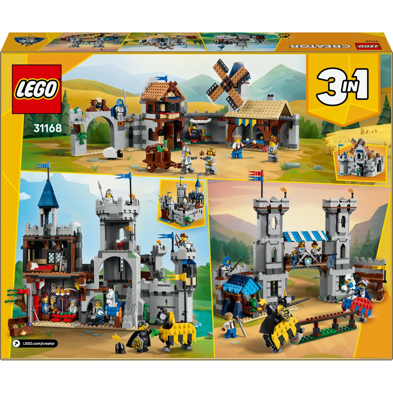 Lego creator 31168 - castello medievale 3in1 trasformabile 9+ - LEGO CREATOR, Lego