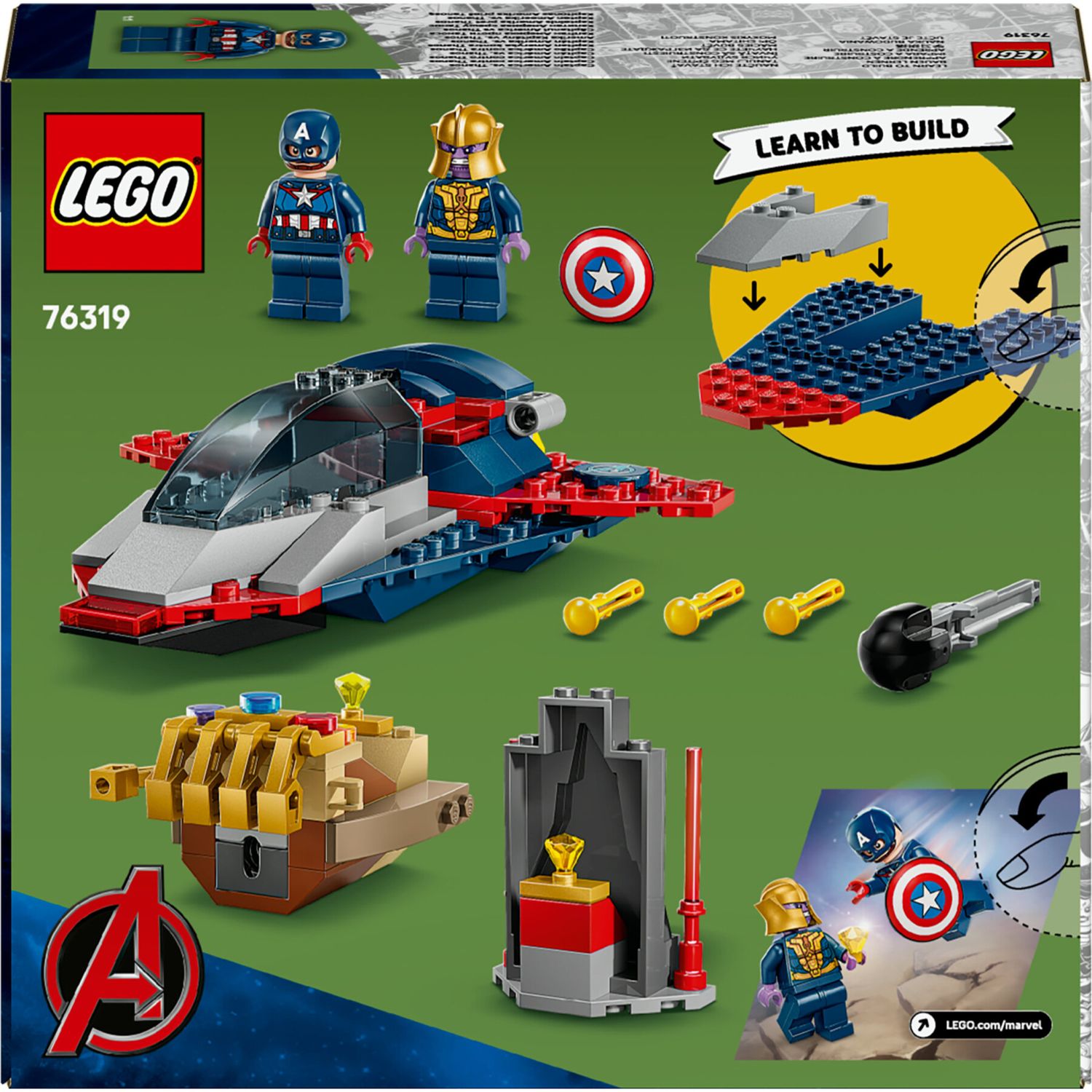 Lego marvel 76319 - capitan america vs thanos con aereo 4+ - LEGO SUPER HEROES, Lego