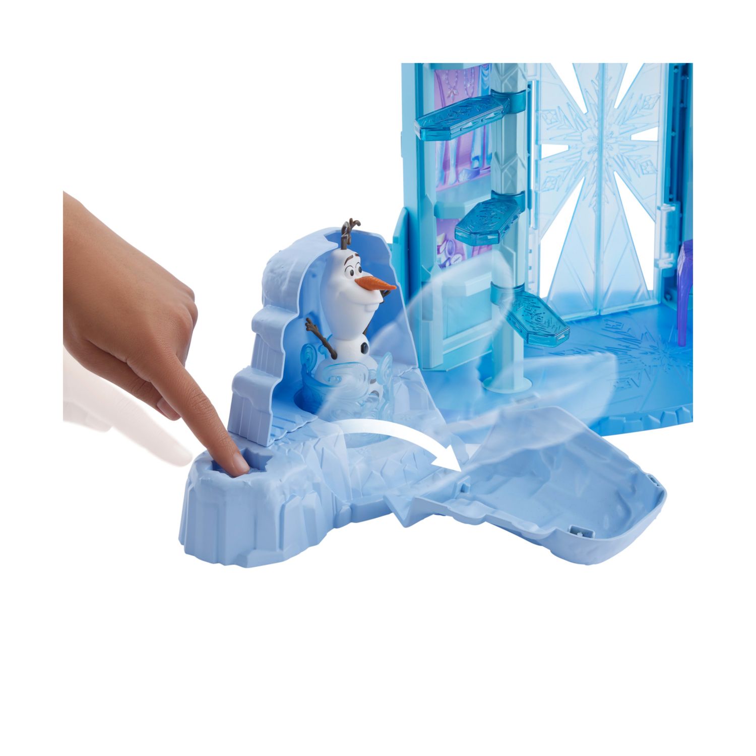 Mattel disney frozen - palazzo di ghiaccio di elsa, set con personaggio olaf e 21 accessori, 5 aree di gioco ispirate ai film - Frozen