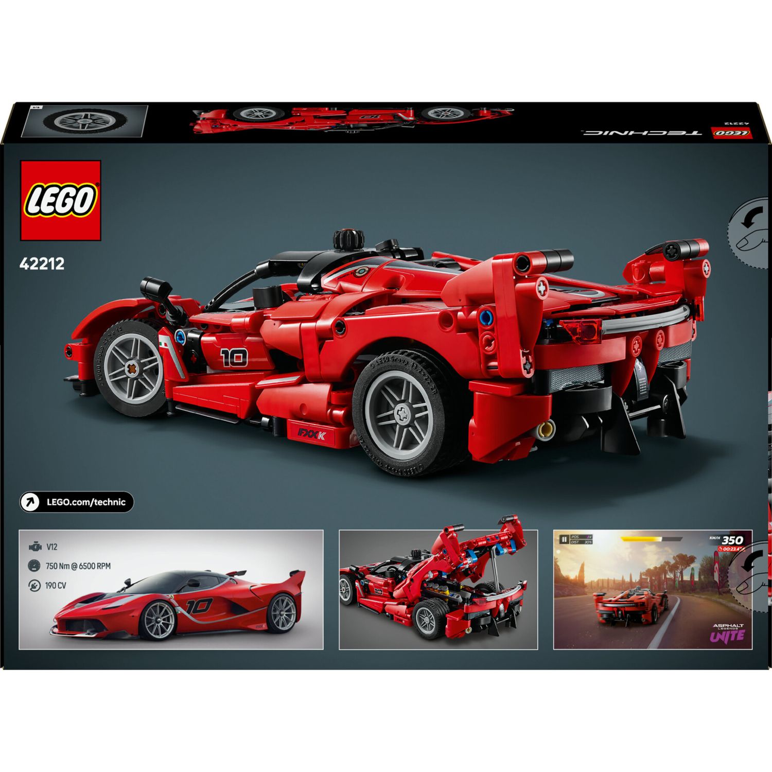 Lego technic 42212 - ferrari fxx k con motore v12 da esposizione - LEGO TECHNIC, Lego