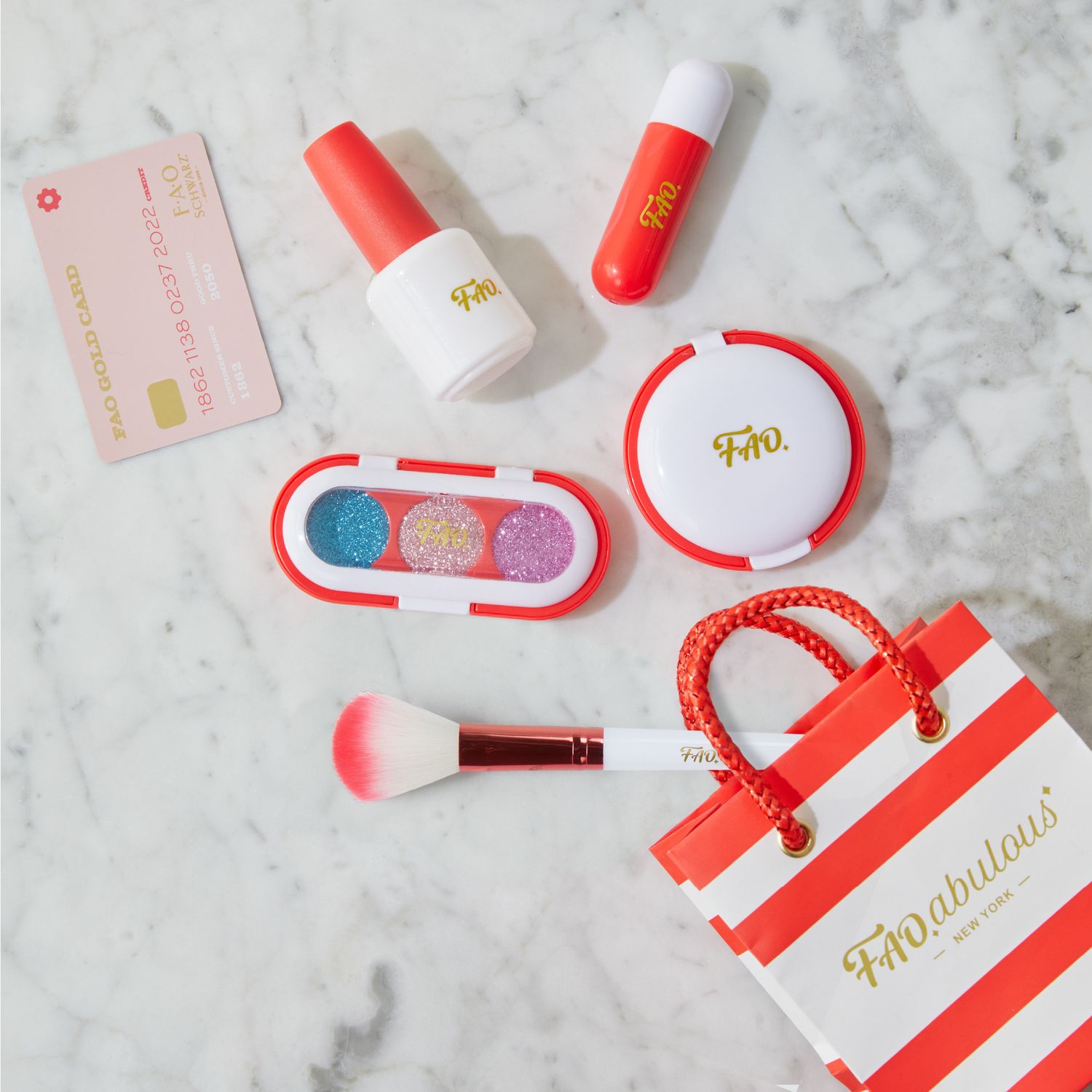 Cassa trucco fao schwarz beauty boutique – set gioco 19 pezzi - 