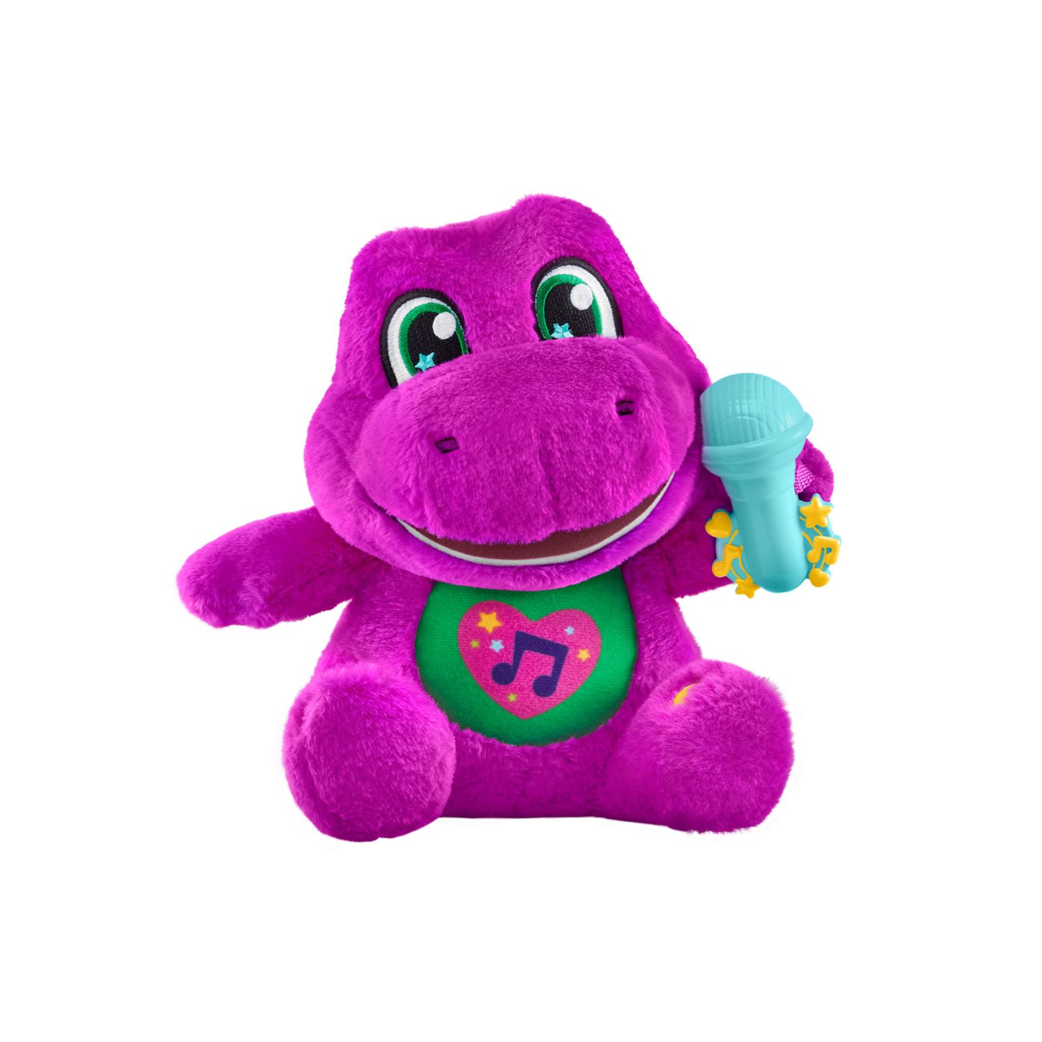 Fisher-price il mondo di barney - barney canterino, peluche alto 25+ cm con suoni e morbido tessuto, riproduce 10 frasi e 5 canzoni - FISHER PRICE