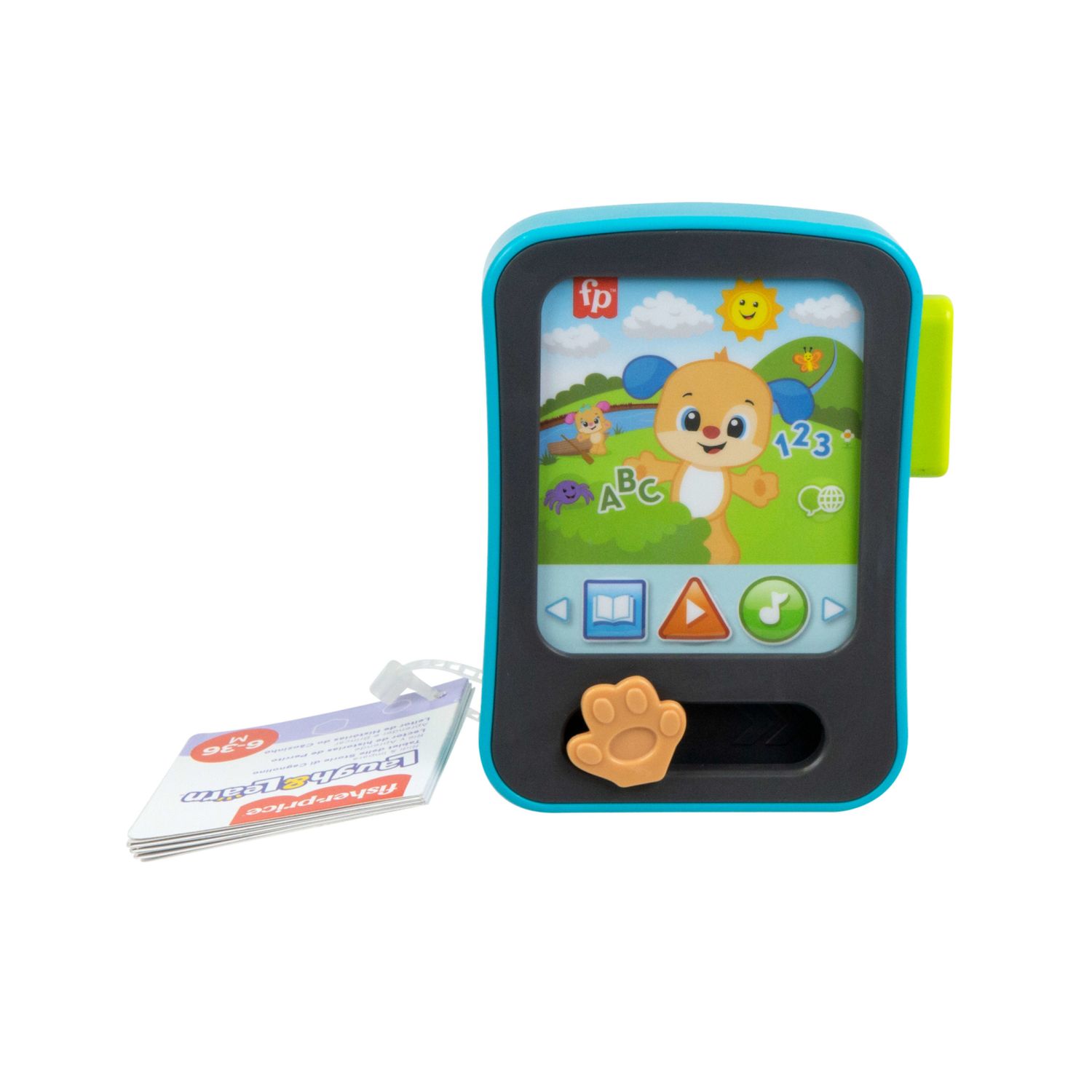Fisher-price - tablet delle storie di cagnolino, finto e-reader con luci, canzoni didattiche e classiche filastrocche - FISHER PRICE