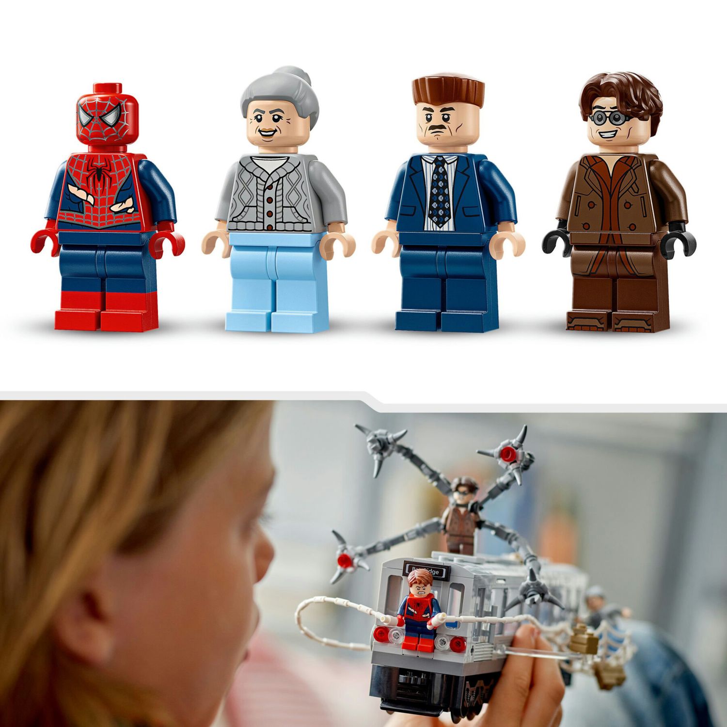 Lego marvel 76321 - spider-man vs doc ock sul treno con 4 minifigure 9+ - LEGO SUPER HEROES, Lego