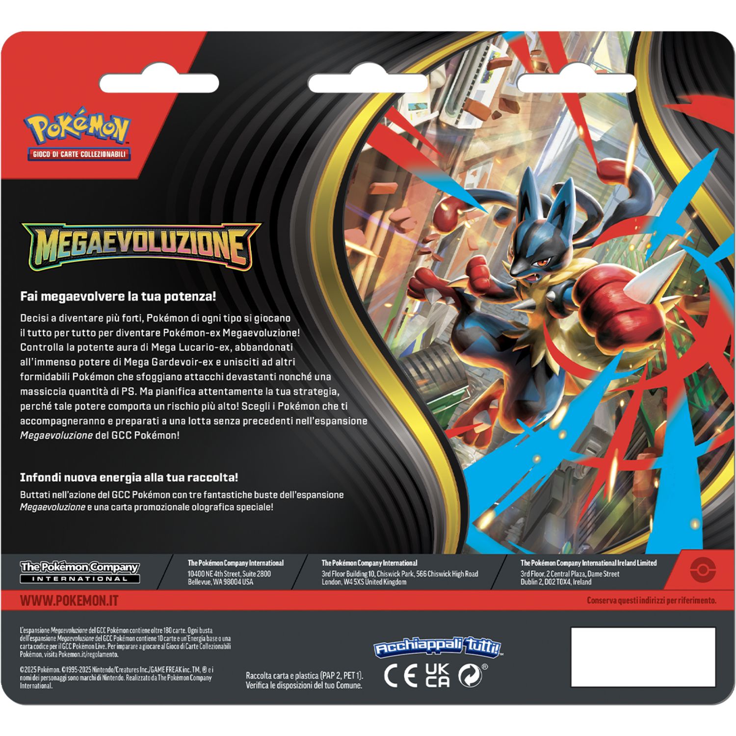 Pokémon - mega evoluzione - 3 pack assortito blister carte da gioco - POKEMON