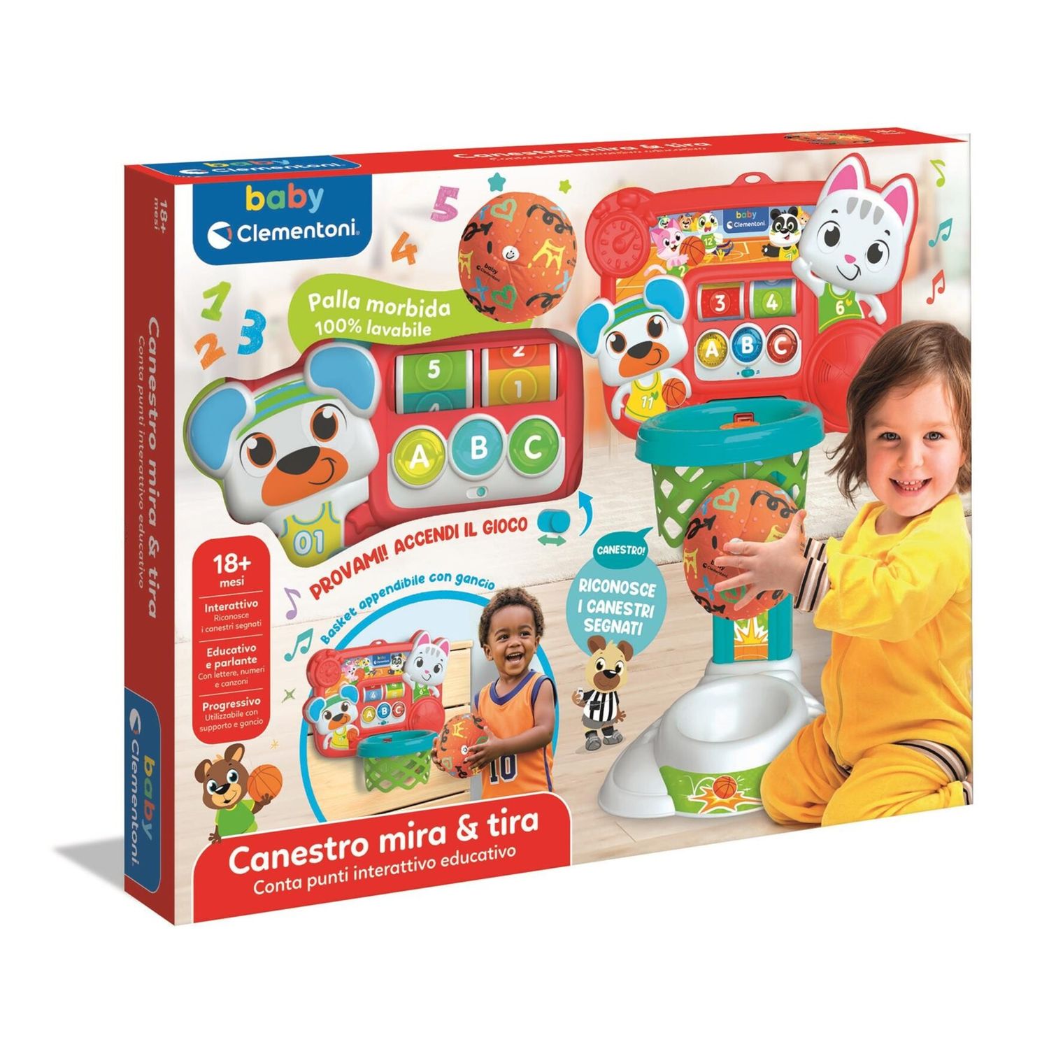 Canestro mira & tira 17546 - clementoni - BABY CLEMENTONI