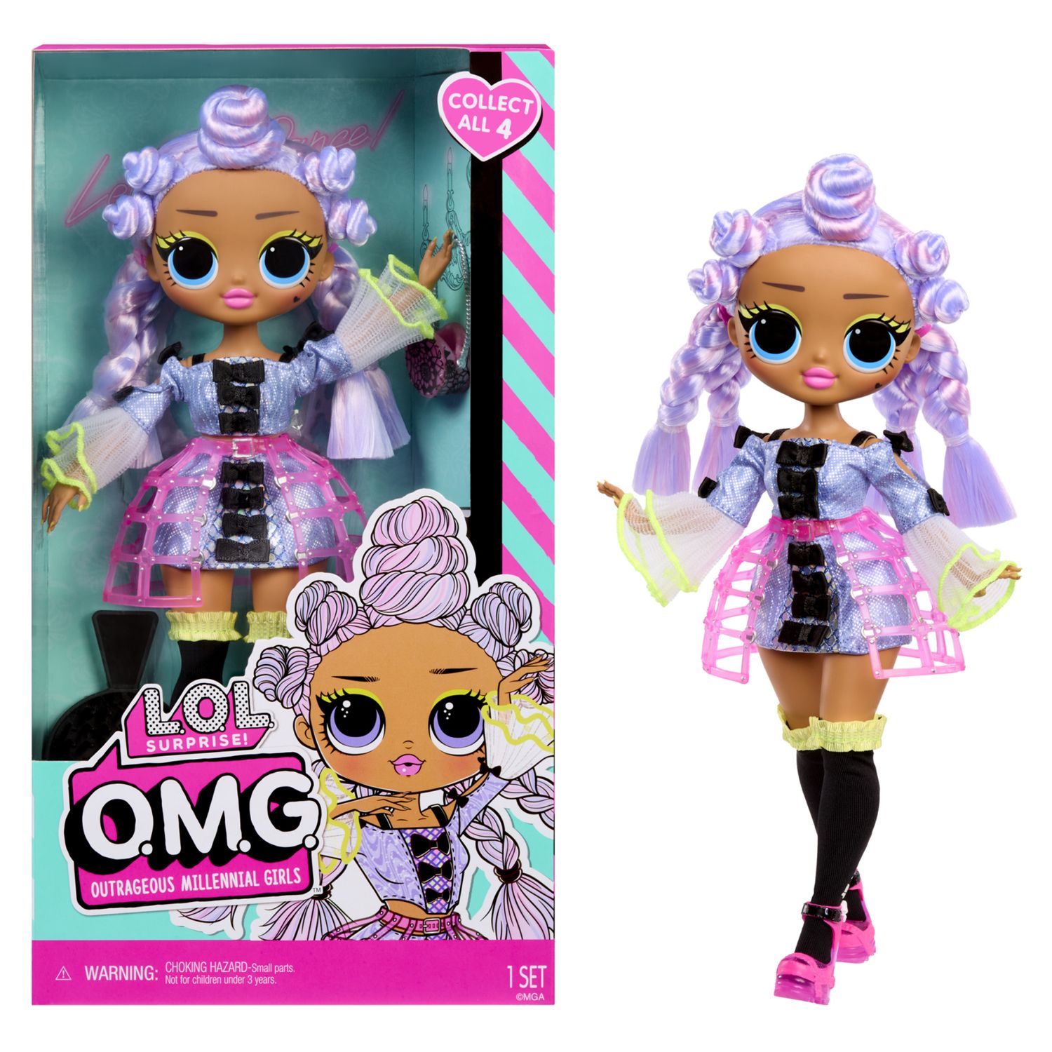 L.o.l. surprise! omg™ doll – bambola fashion da 28cm – capelli radicati, outfit fashion, stile unico e accessori alla moda - LOL