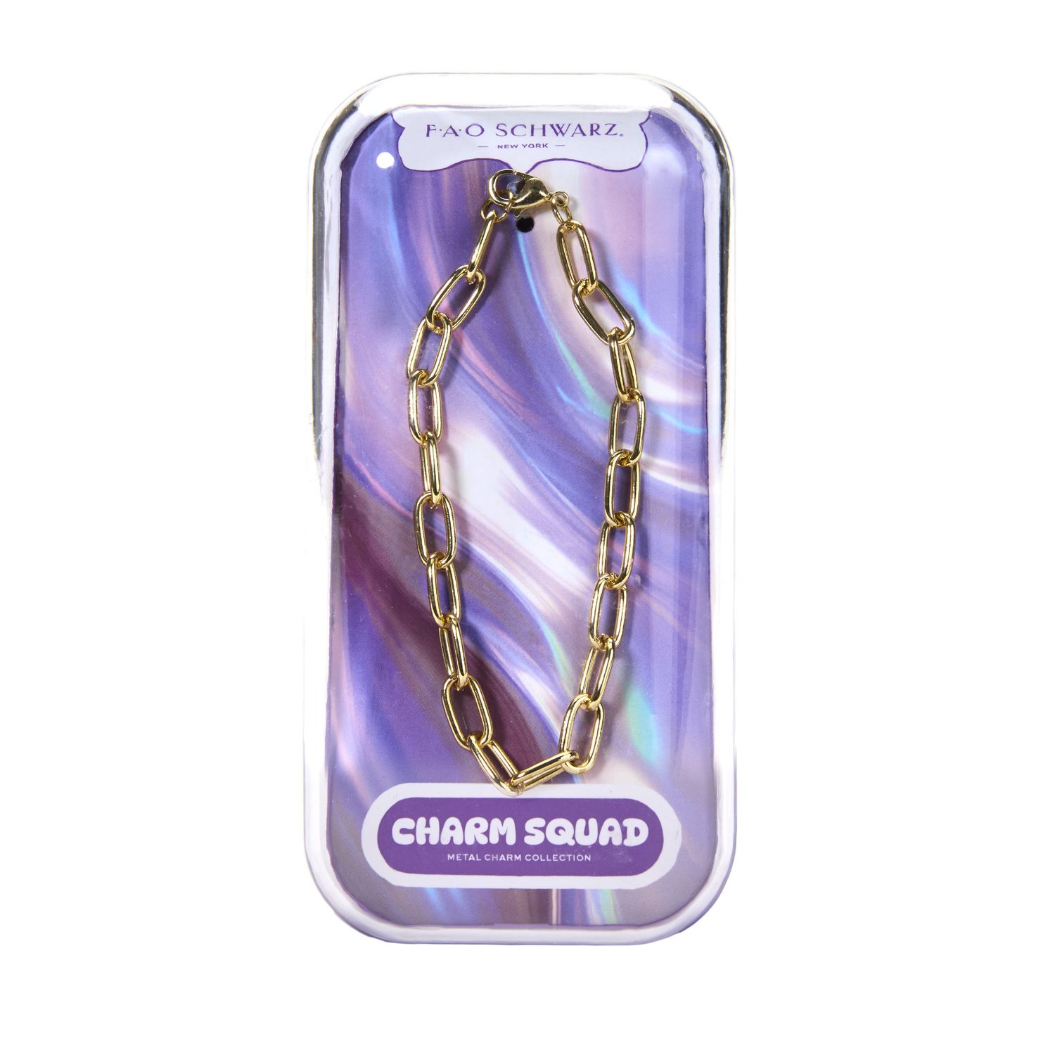 Fao schwarz® - bracciale charm squad gold con maglie oversize - FAO Schwarz