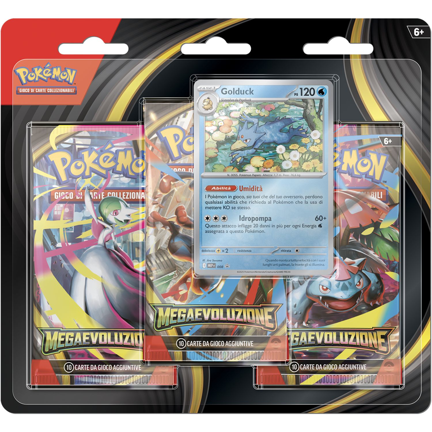 Pokémon - mega evoluzione - 3 pack assortito blister carte da gioco - POKEMON