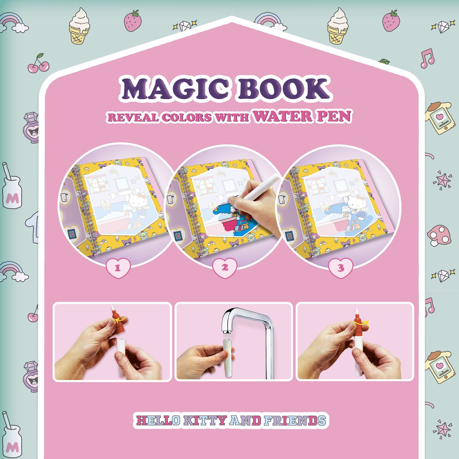 Waterbook magico - hello kitty and friends - Hello Kitty