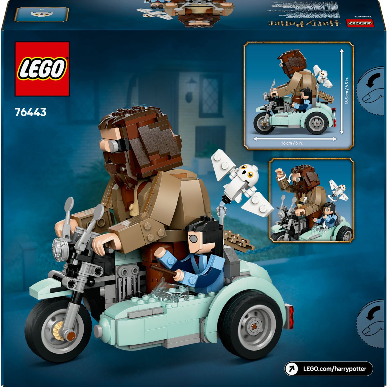Lego harry potter - 76443 - sidecar hagrid e harry - moto giocattolo con edvige 9+ - Harry Potter, LEGO® Harry Potter™, Lego