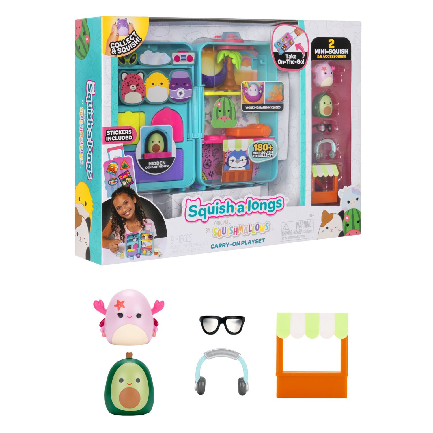Squish a longs playset trolley con accessori e personaggi - SQUISH A LONGS