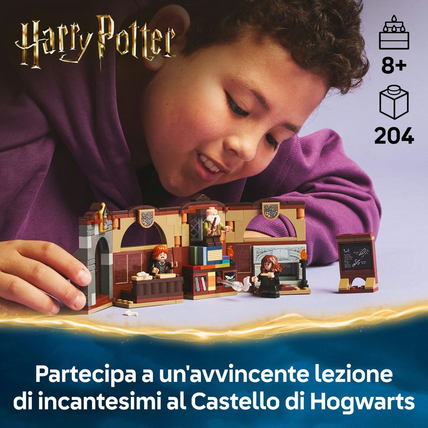 Lego harry potter - 76442 - lezione incantesimi hogwarts - set con 3 minifigure 8+ - Harry Potter, LEGO® Harry Potter™, Lego