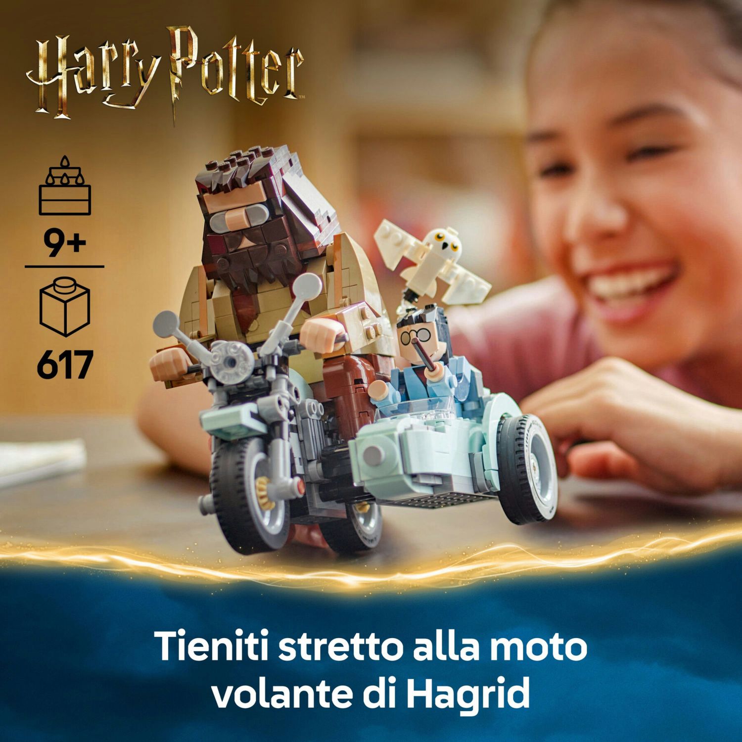 Lego harry potter - 76443 - sidecar hagrid e harry - moto giocattolo con edvige 9+ - Harry Potter, LEGO® Harry Potter™, Lego