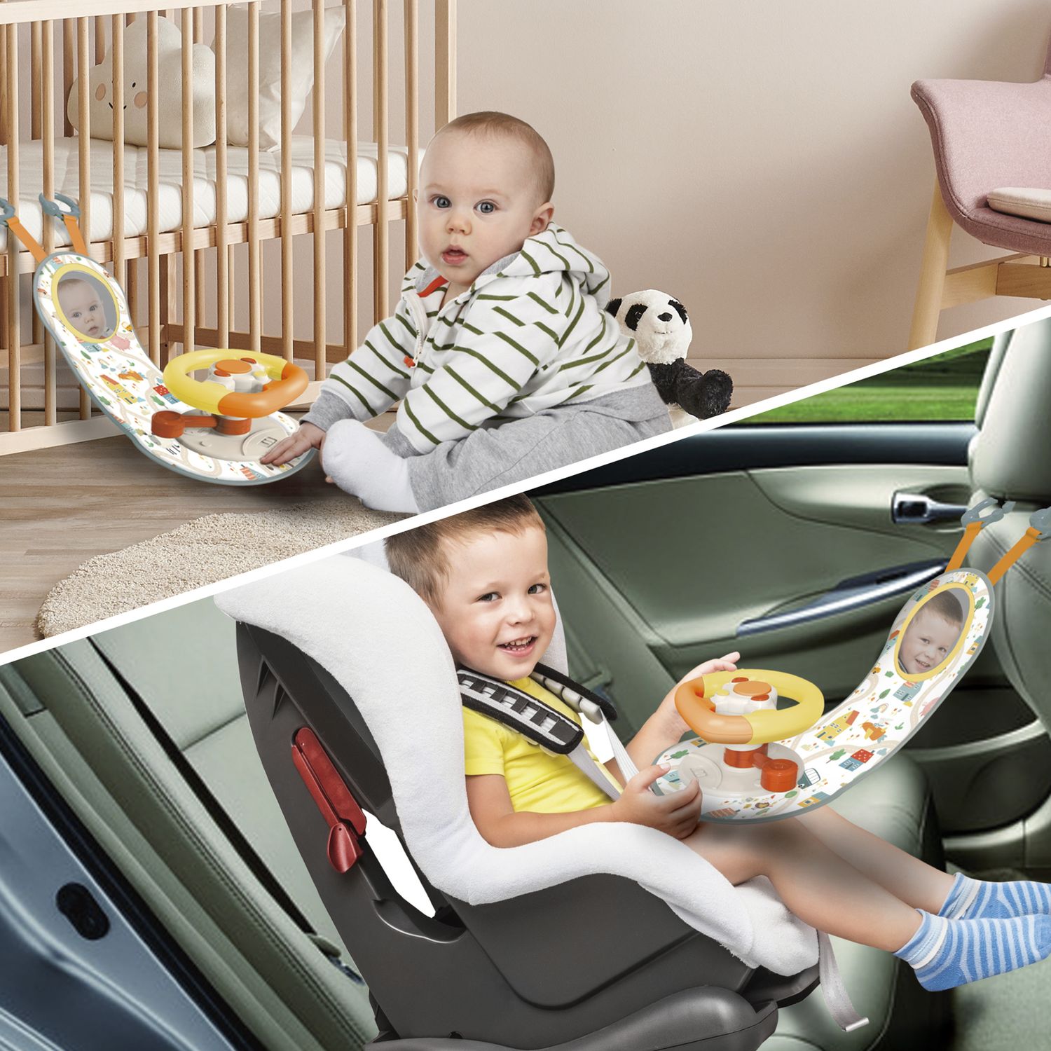 Primo volante giocattolo con suoni e luci per bambini - BABY SMILE