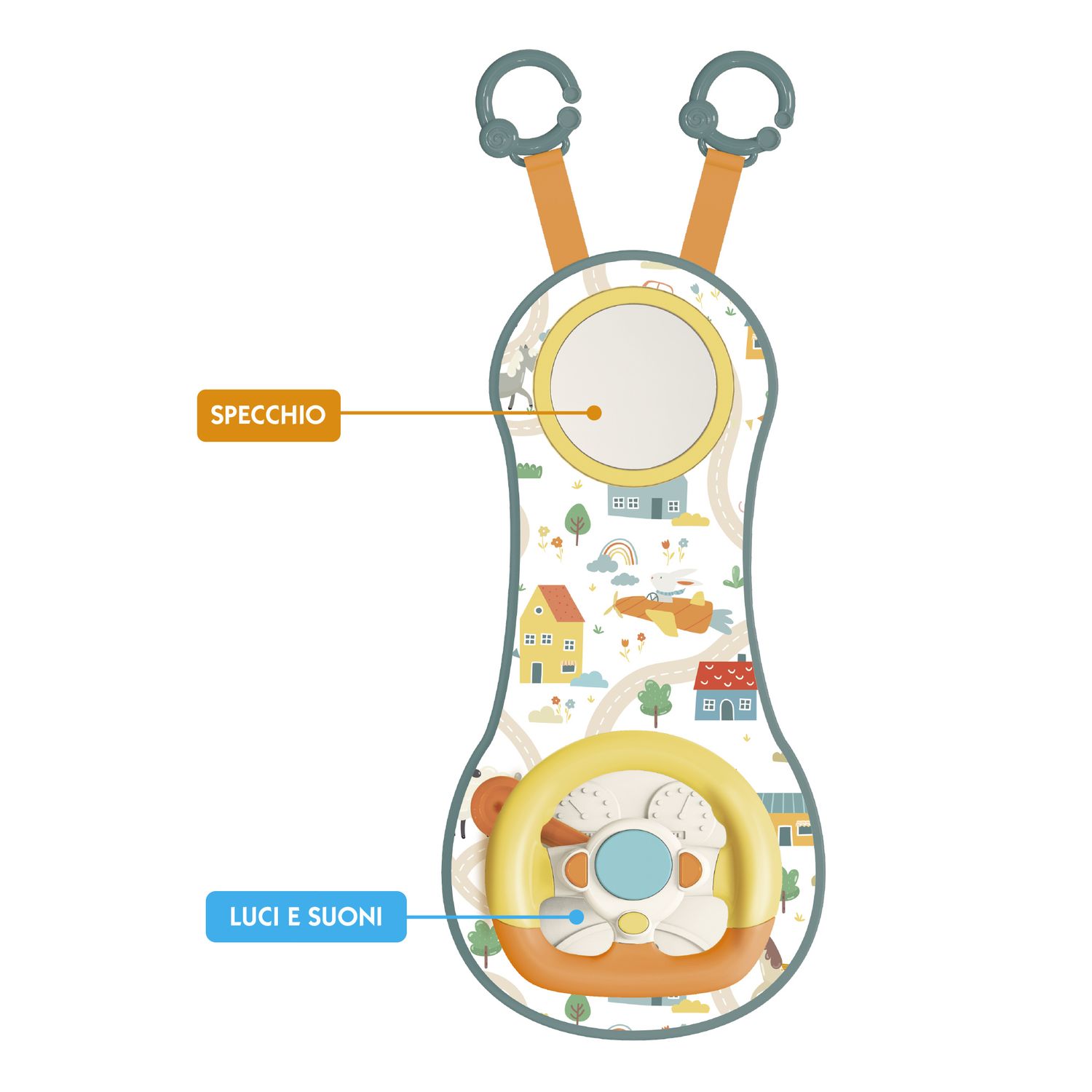 Primo volante giocattolo con suoni e luci per bambini - BABY SMILE