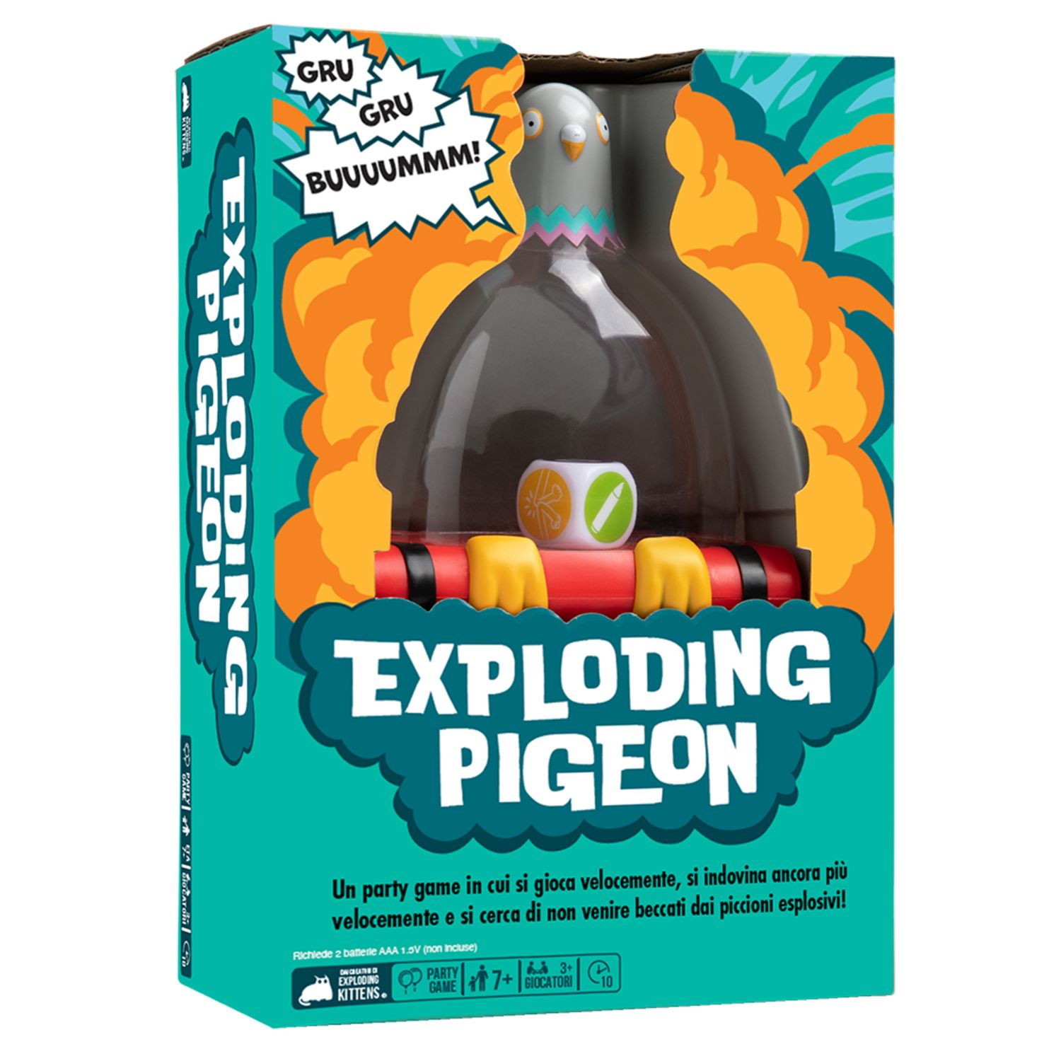 Asmodee, exploding pigeon - gioco da tavolo, dallo studio di exploding kittens - ASMODEE