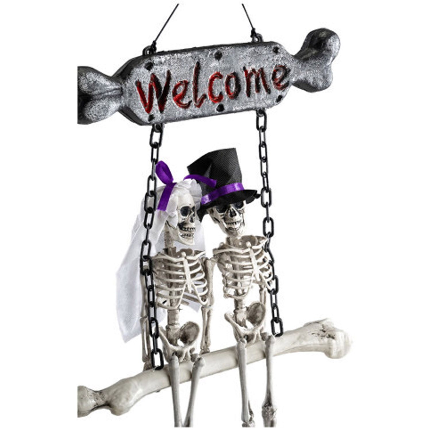 Decorazione halloween scheletri su altalena appendibile - CARNIVAL TOYS