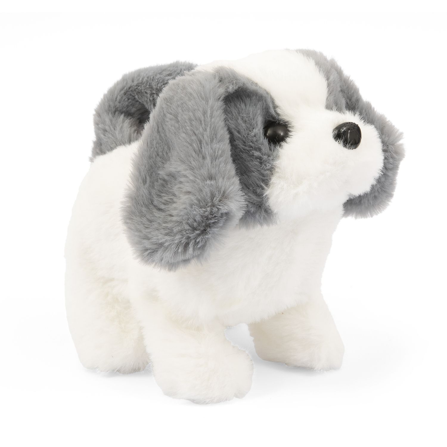 Cagnolino labrador  peluche interattivo a batteria con osso e suoni - AMI PLUSH