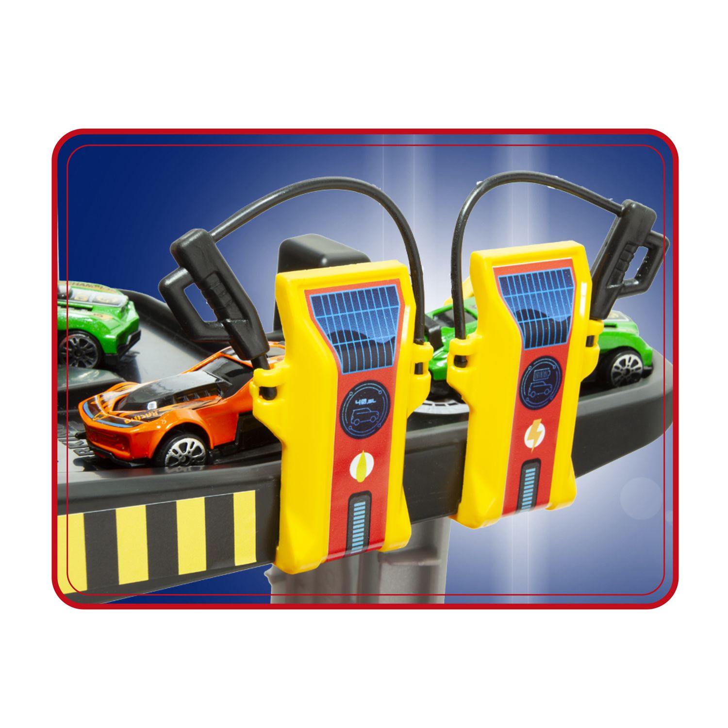 Downtown garage multipiano con pista e auto pull-back - 