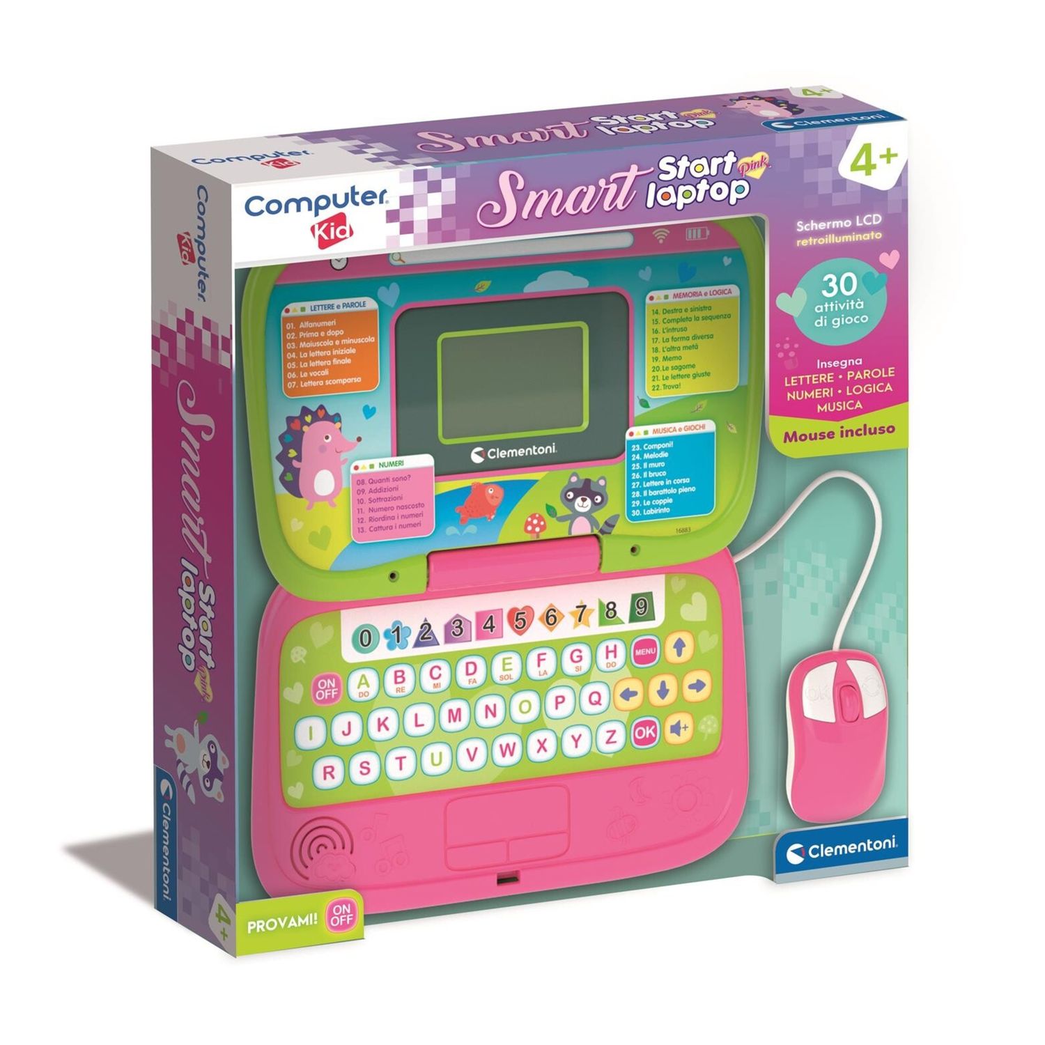 Clementoni - smart start laptop - pink - 16883 - SAPIENTINO