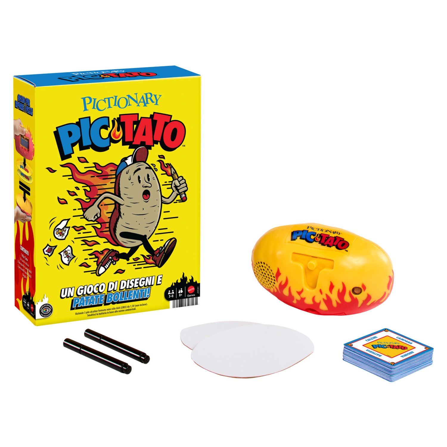 Pictionary pic-tato gioco patata bollente con lavagne e pennarelli - mattel games - PICTIONARY