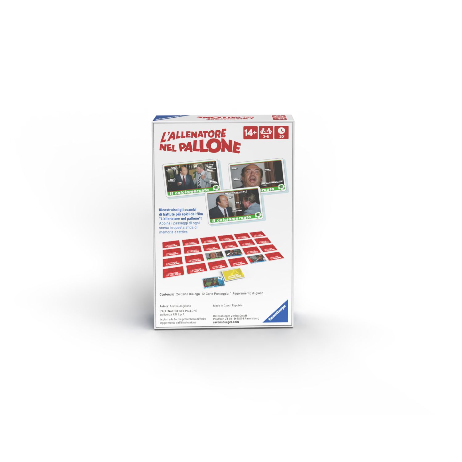 24982 - ravensburger, l'allenatore nel pallone, boomer's collection, gioco per famiglie da 2 a 5 giocatori, 14+ - RAVENSBURGER