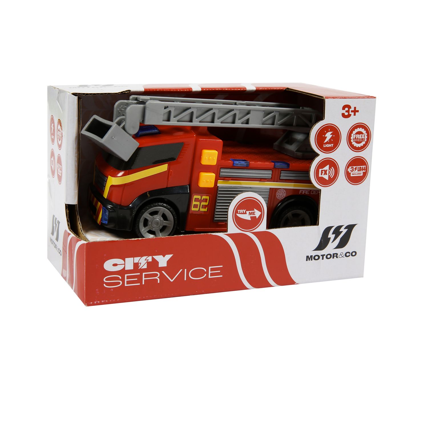 Mini veicoli emergenza con luci e suoni - camion ed elicottero assortito - 