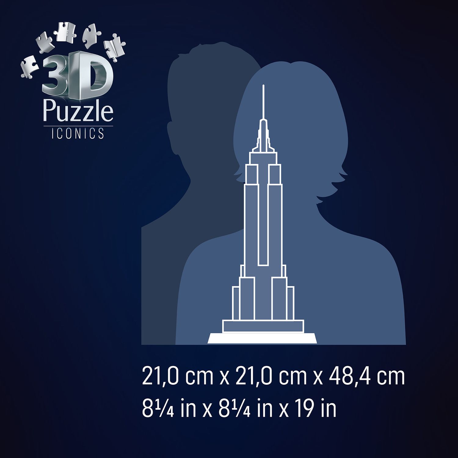 Puzzle 3d iconico: empire state building - replica dettagliata in un affascinante modello puzzle 3d - RAVENSBURGER