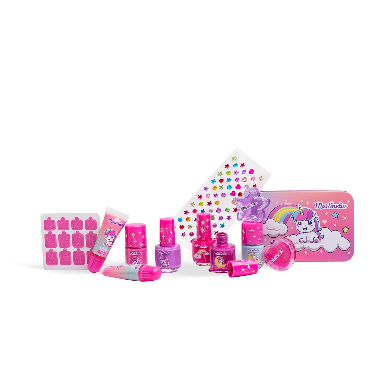 Little unicorn nails&lip set with tin box - martinelia - IBS