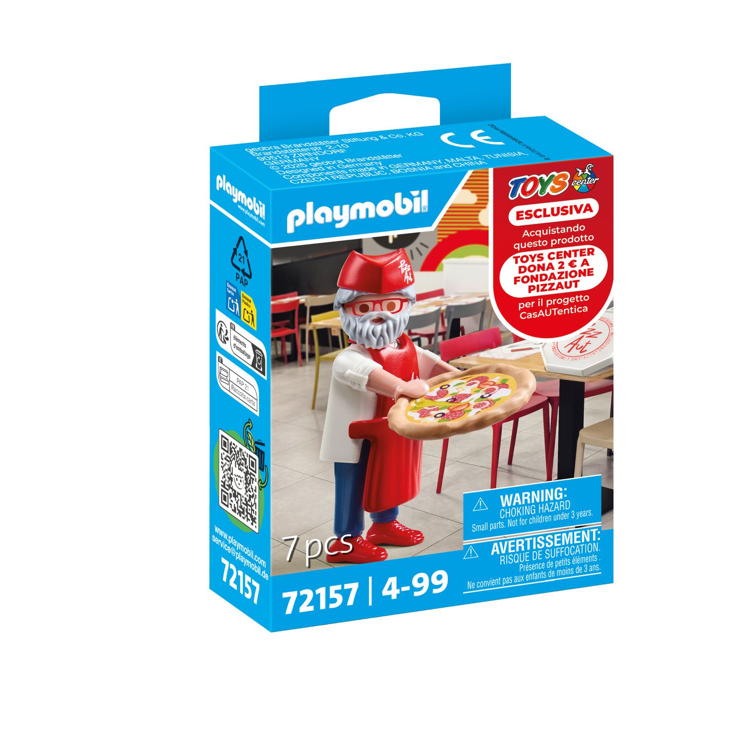 Playmobil 72157 pizzaut nico acampora - esclusiva toys center - Playmobil