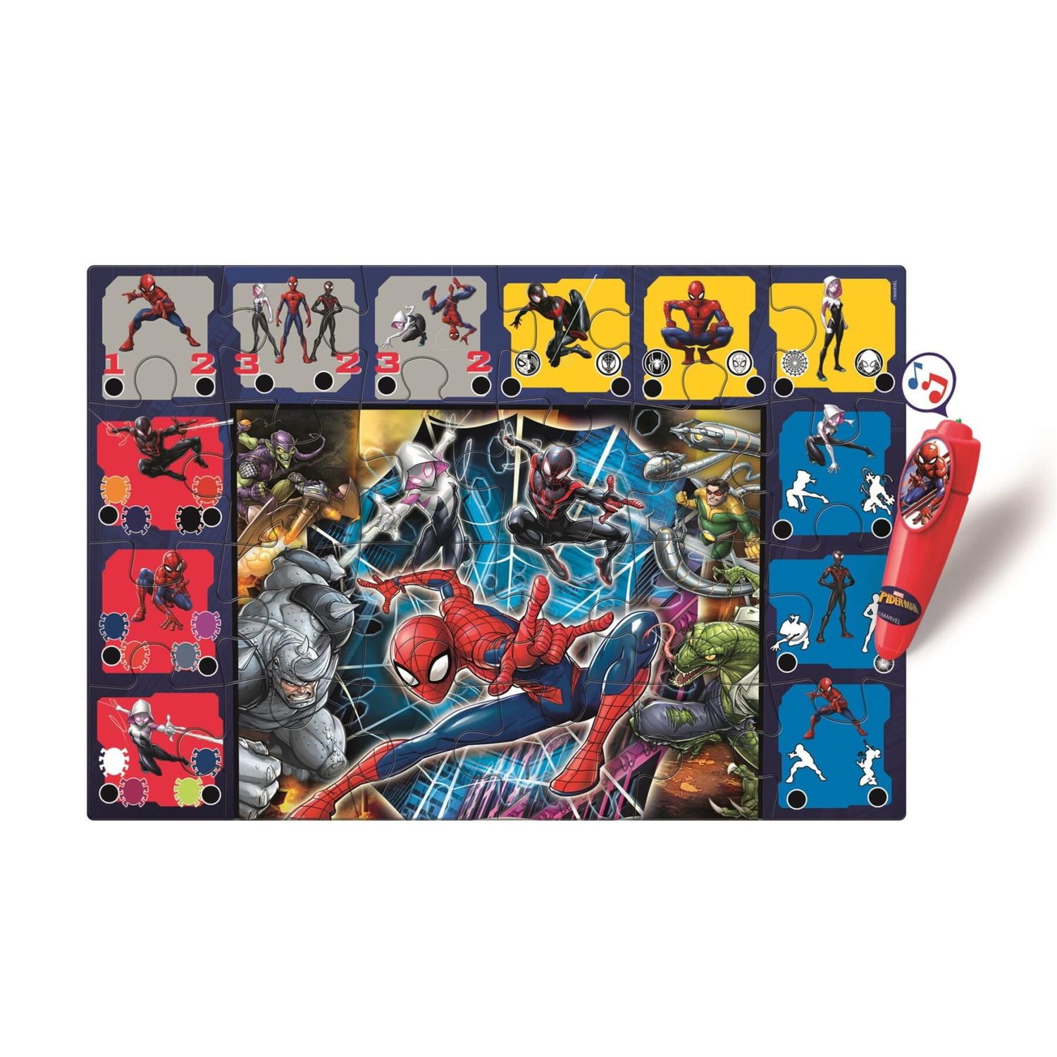 Clementoni - spiderman - tappeto gigante interattivo - 16497 - CLEMENTONI, Spiderman