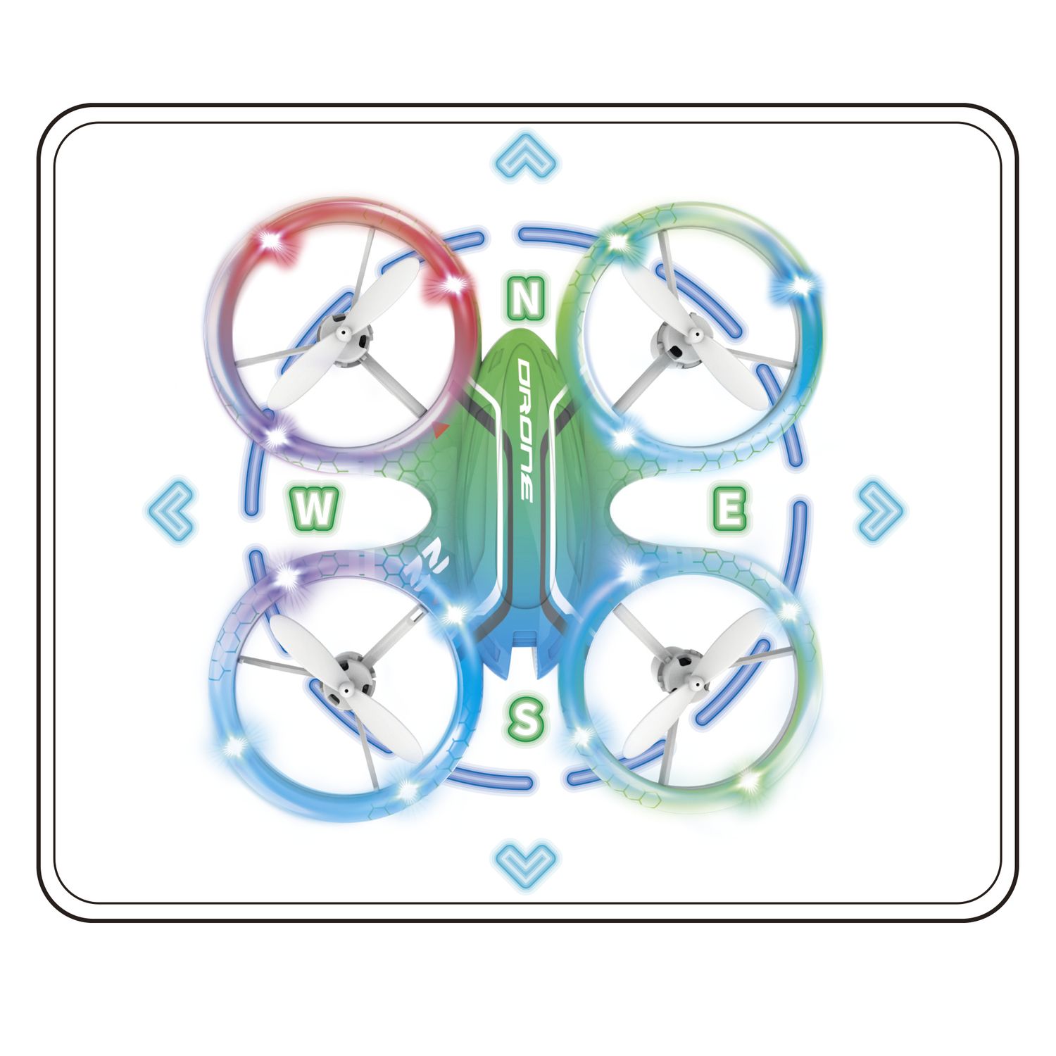 Glow drone compatto - drone led con funzioni smart - MOTOR & CO R/C