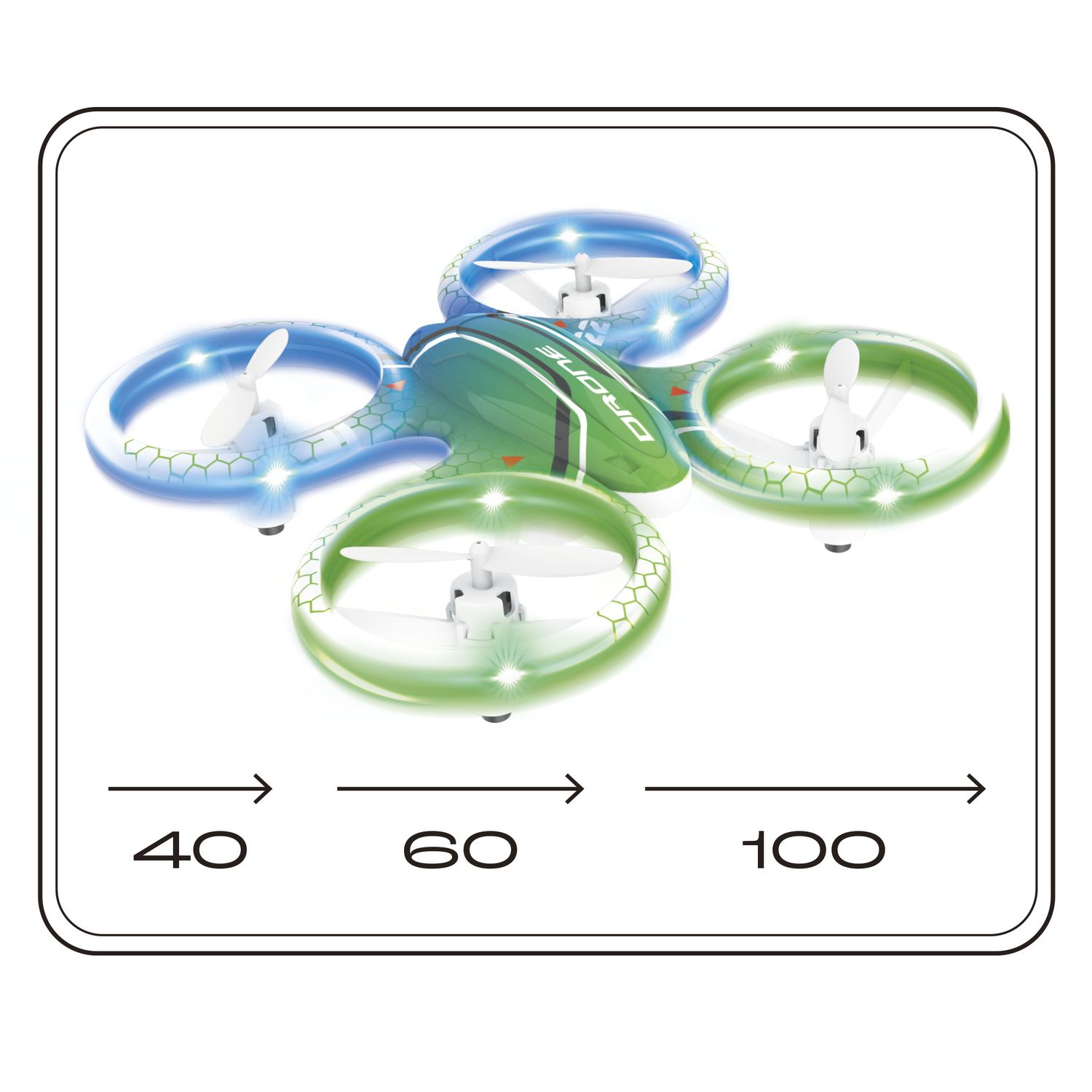 Glow drone compatto - drone led con funzioni smart - MOTOR & CO R/C