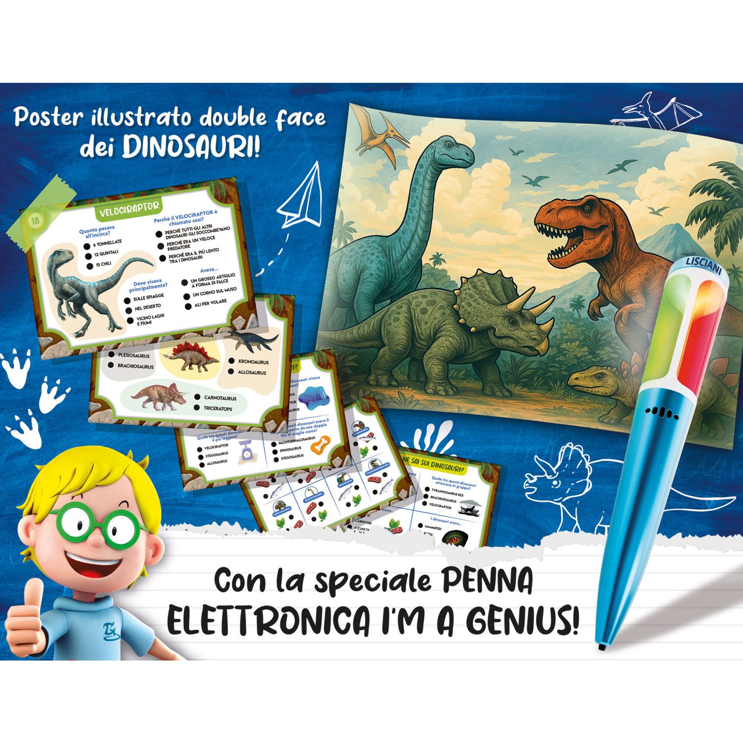 I'm a genius - raccolta giochi smart school dinosauri - LISCIANI