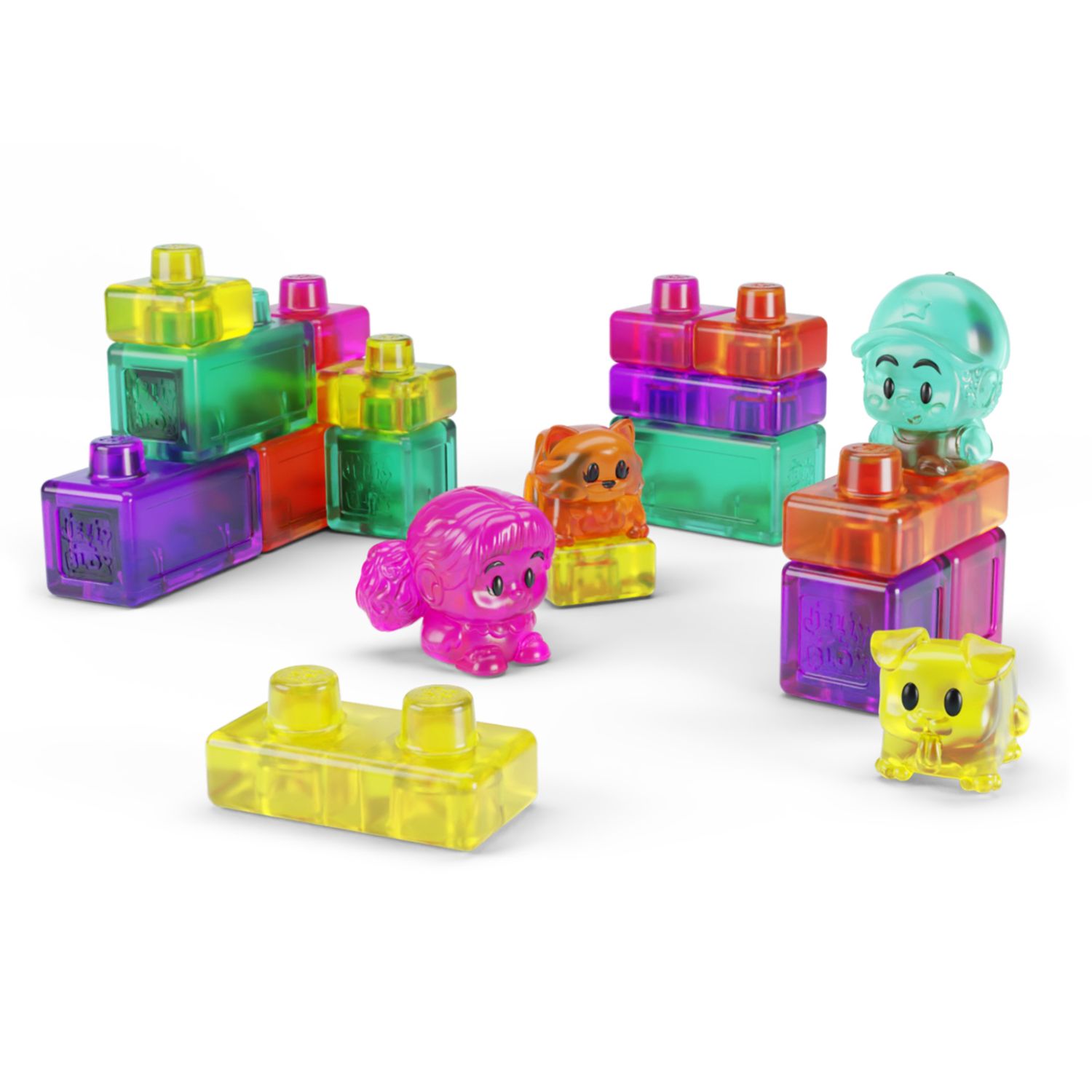 Jelli blox my pets and me - set 20 blocchi tattili con animaletti - 