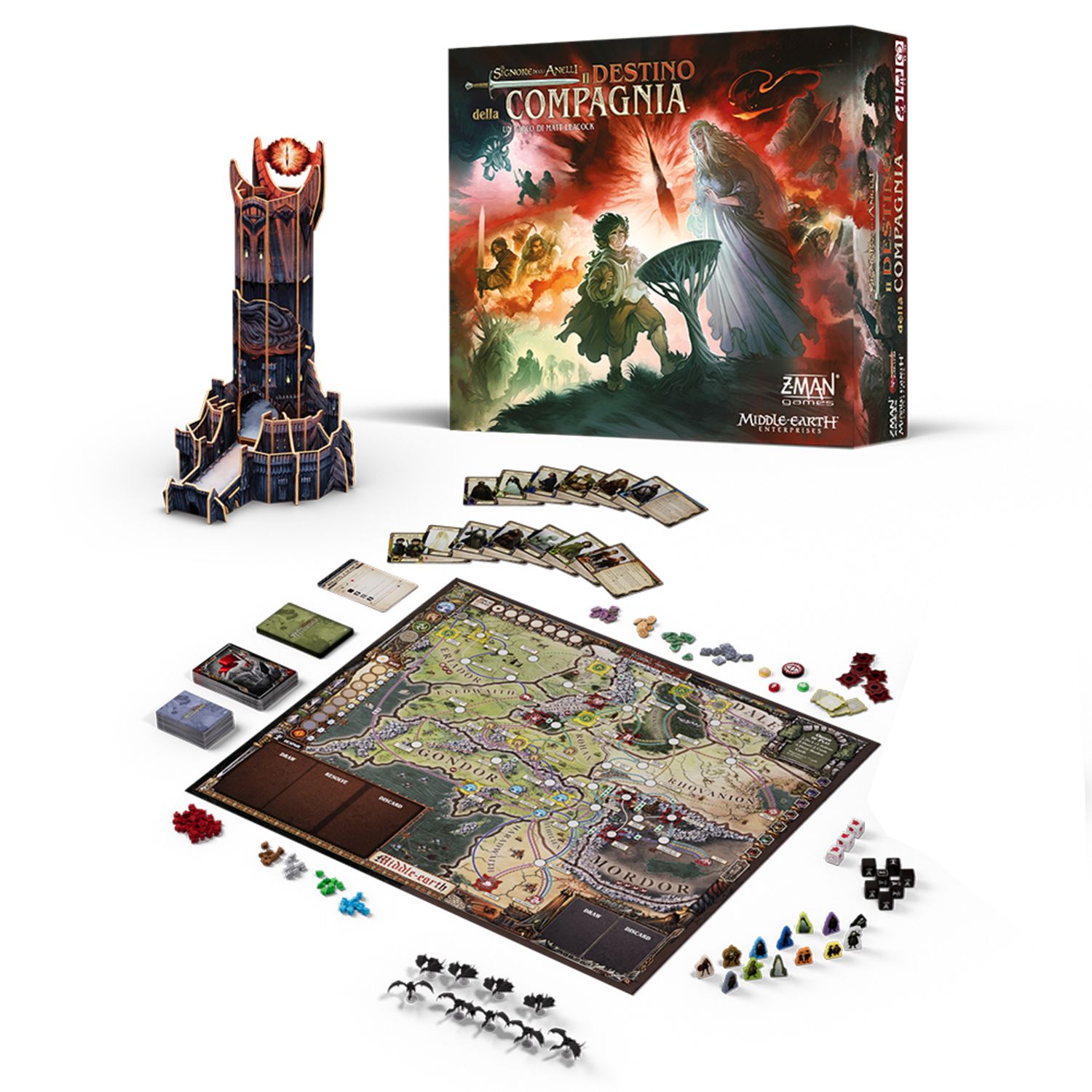 Asmodee, il signore degli anelli:il destino della compagnia - gioco da tavolo - ASMODEE