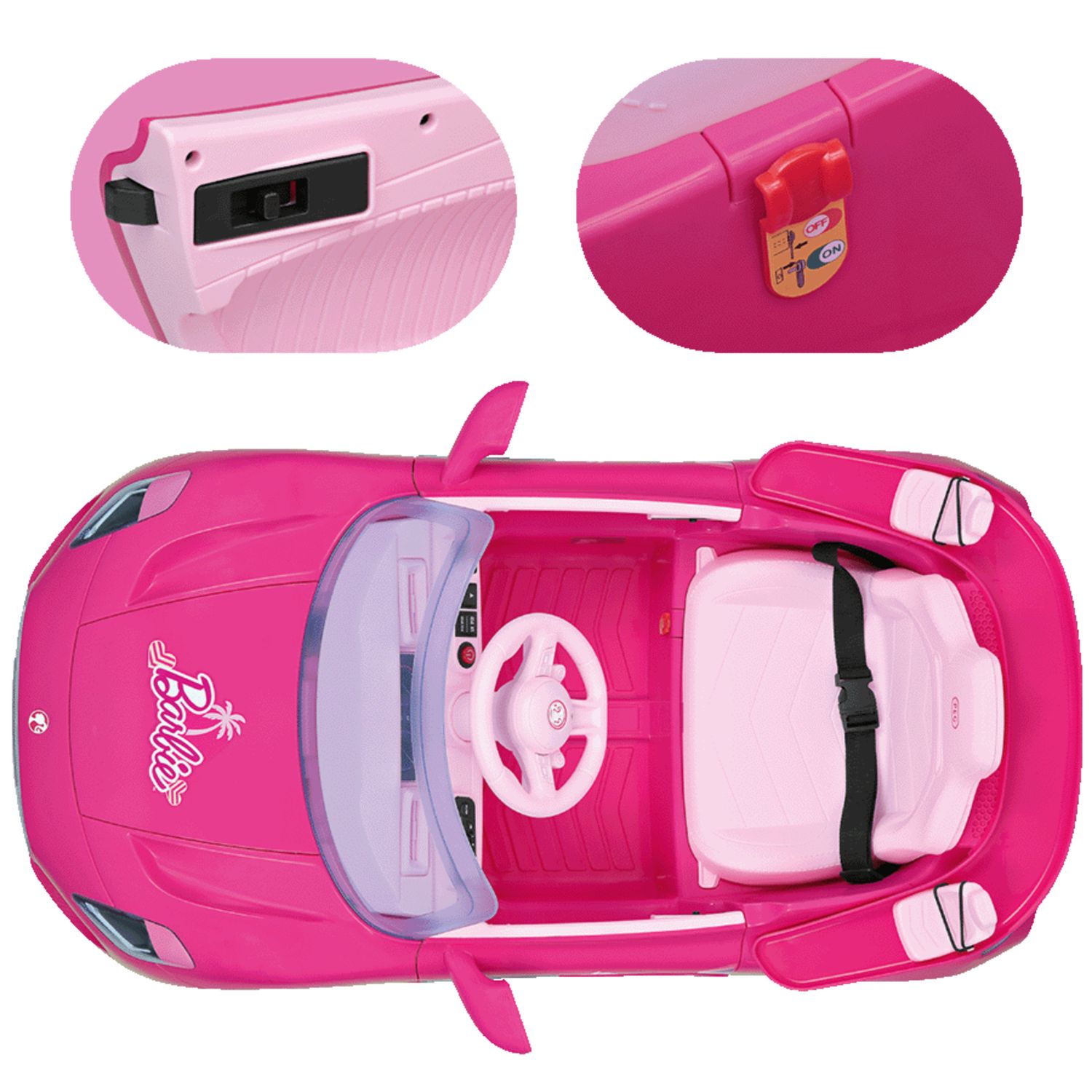 Barbie - veicolo elettrico radiocomando con luci, suoni e 2 sedili - Peg Perego