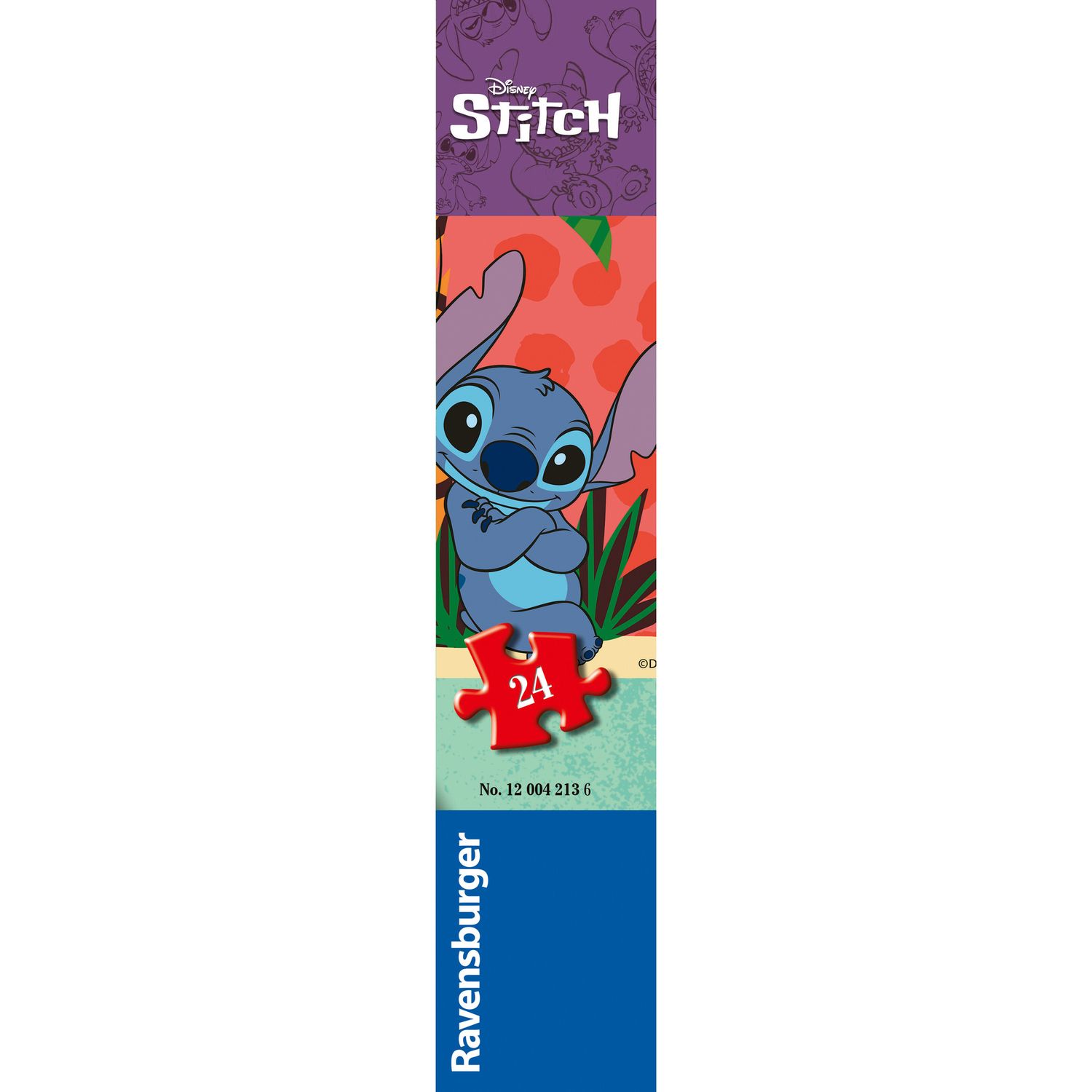 Ravensburger - puzzle stitch, collezione 24 giant pavimento, 24 pezzi, età raccomandata 3+ anni - Disney Stitch