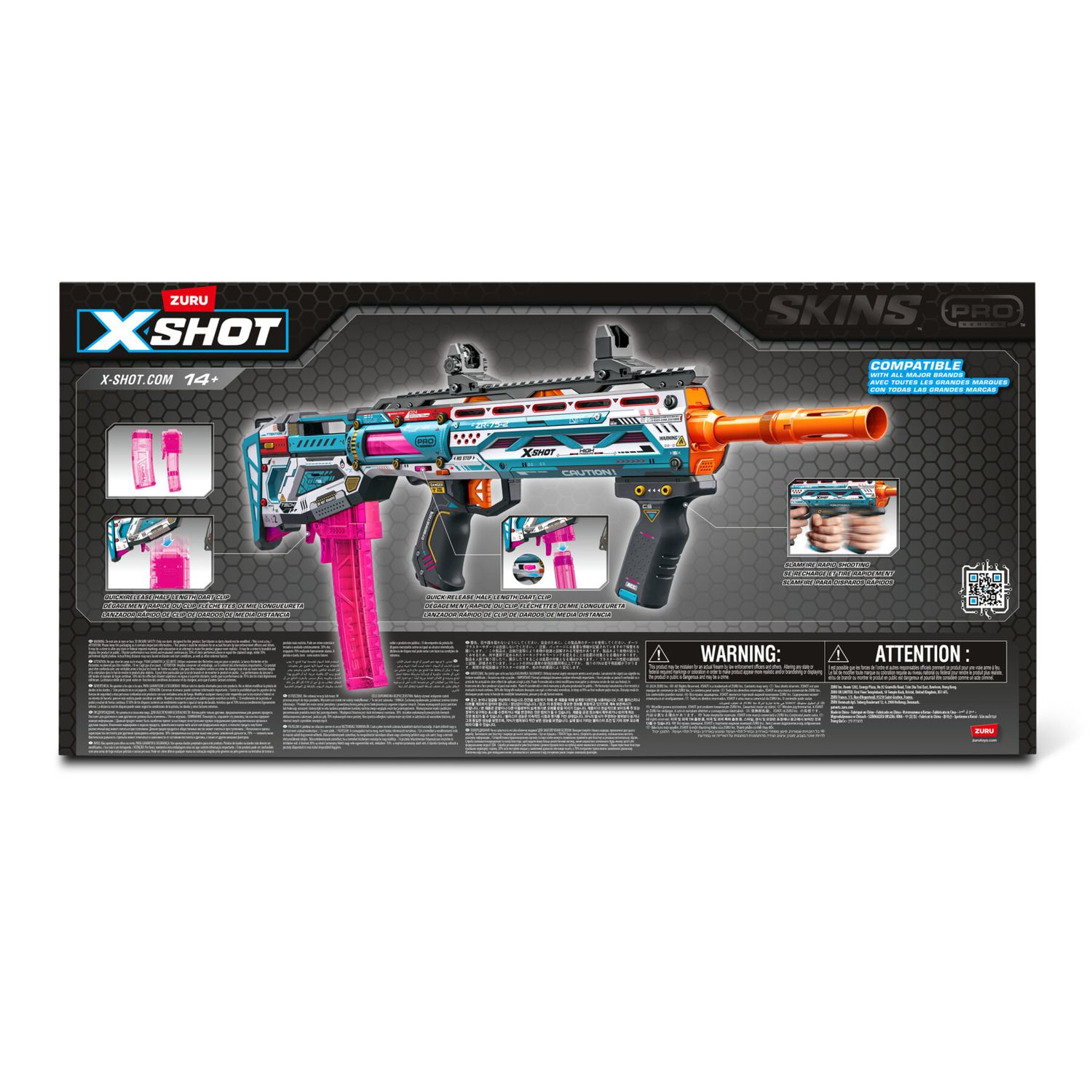 Xshot skins pro series 1 long shot blaster (40 darts) - X-SHOT