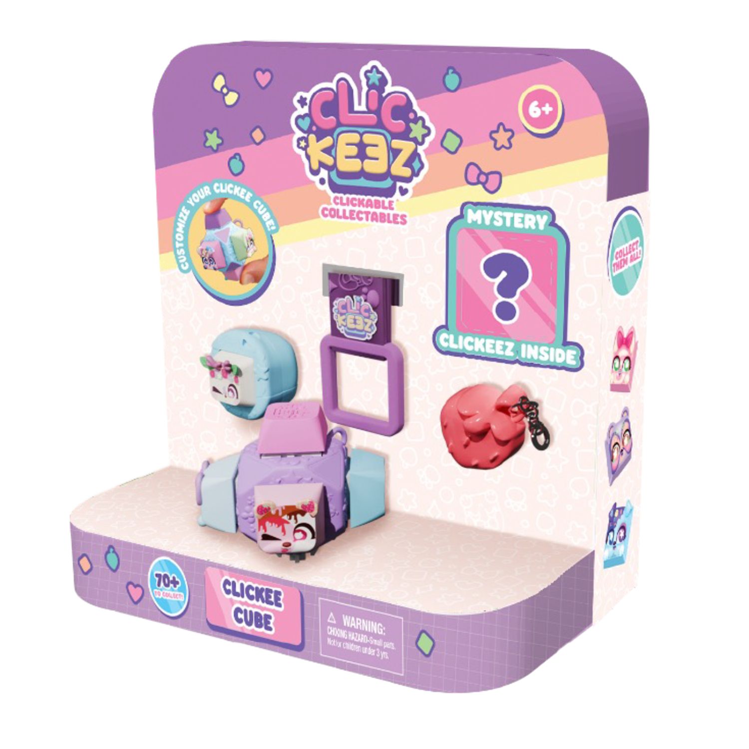 Clickeez - keychain - effetto asmr - fidget toy - 70 personaggi carini ed esclusivi da collezione - da 6 anni - 