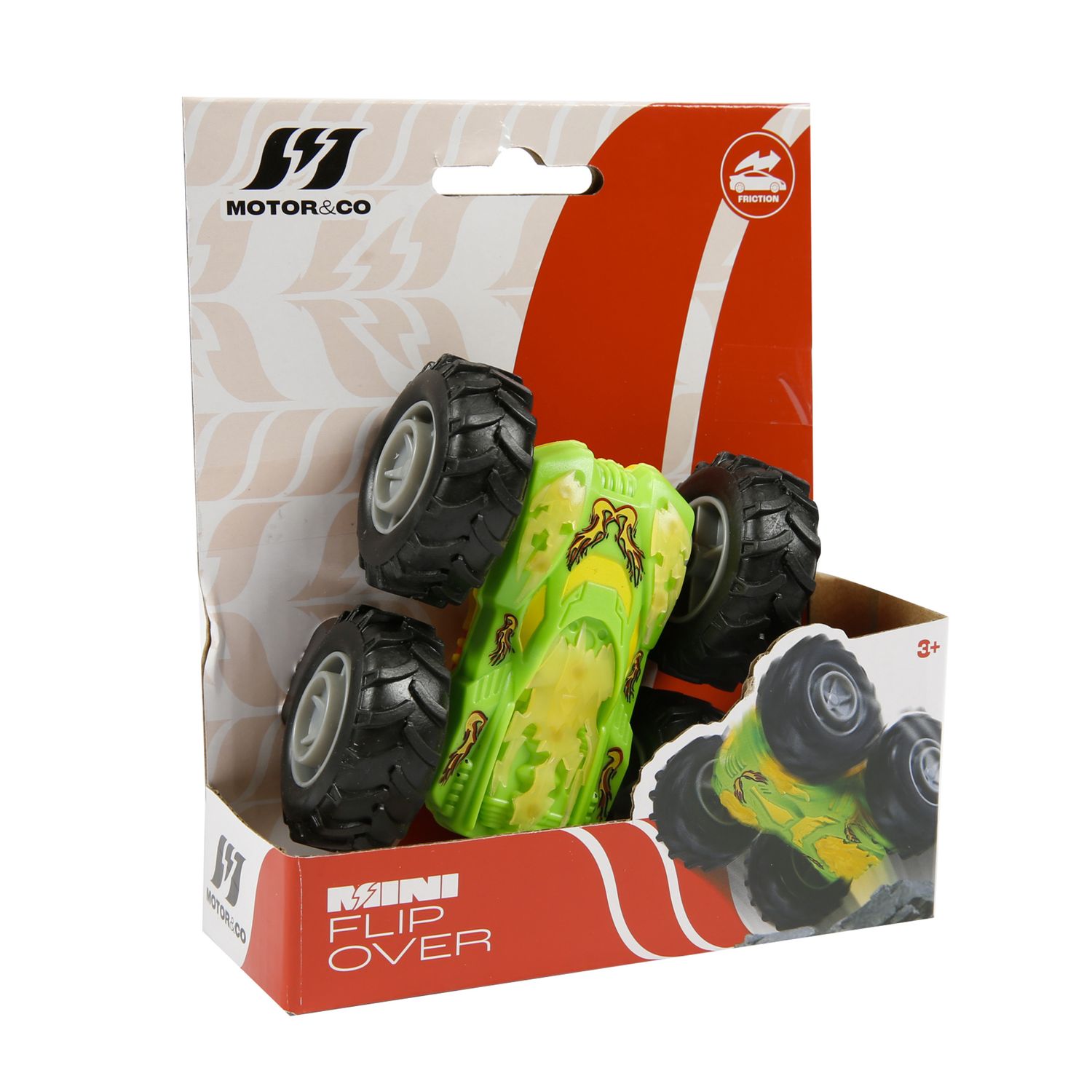 Mini auto flip over a frizione - si ribalta e continua la corsa assortita - 