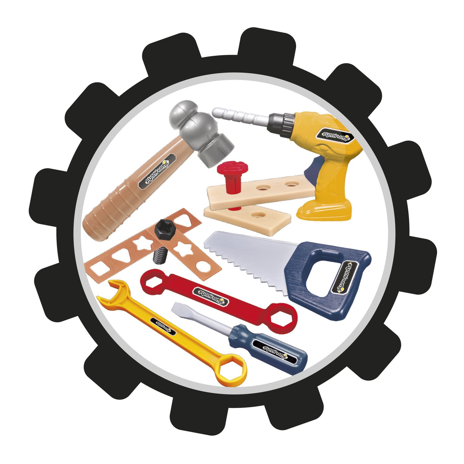 Set attrezzi bambini 36 pezzi in secchiello trasportabile - FUNNY HOME