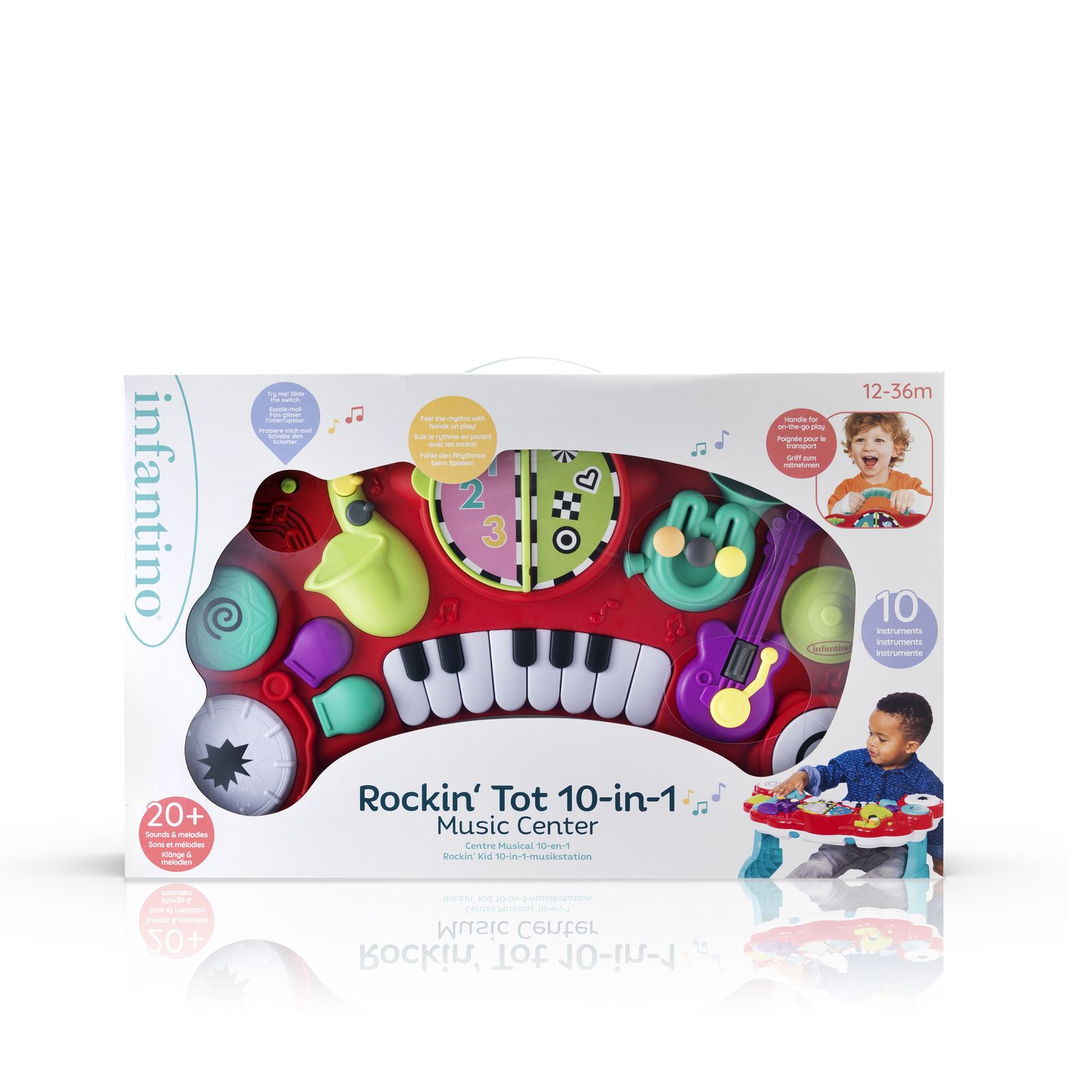 Music center 10-in-1 per bambini - tastiera e melodie interattive - 12m+ - INFANTINO, SUPERSTAR