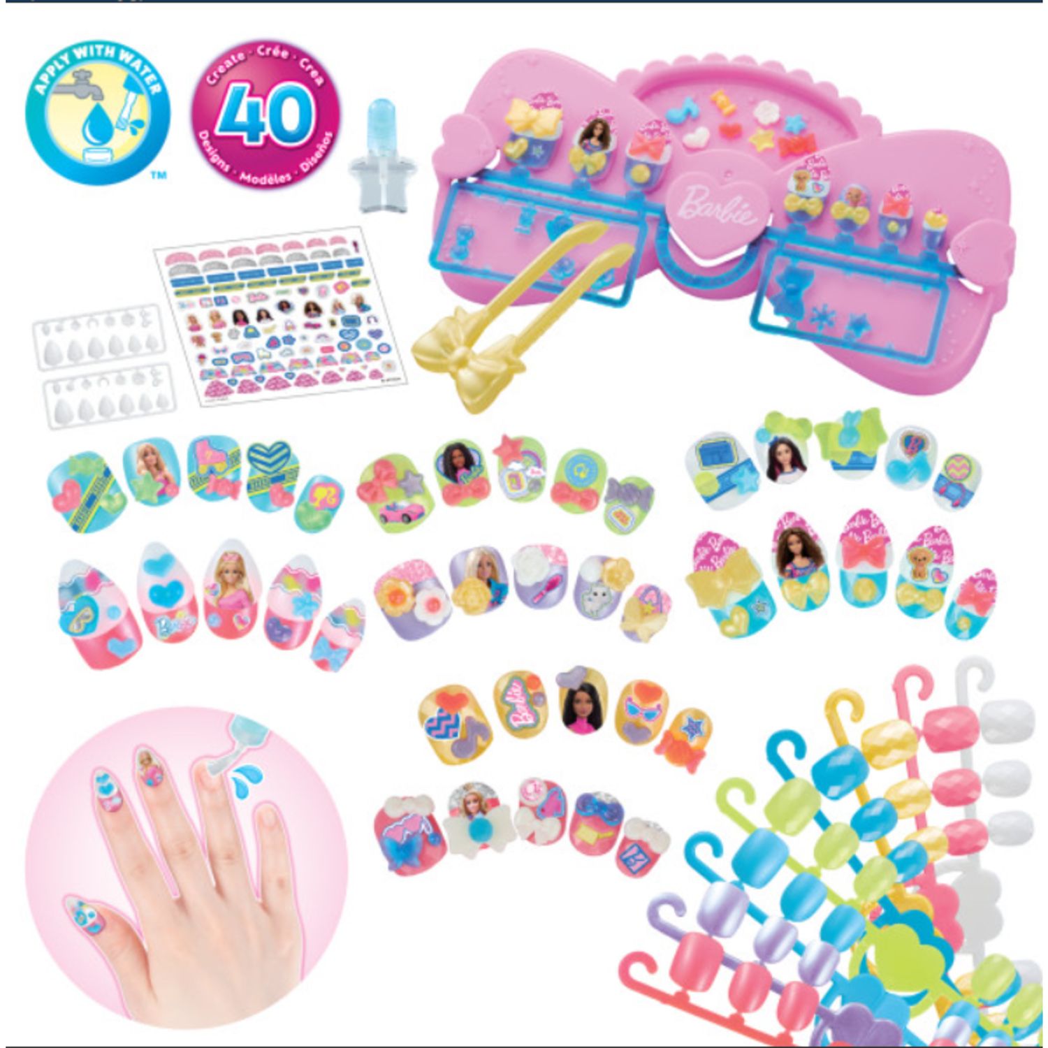 Aquabeads nails studio - barbie nail designer kit - unghie che si attaccano con l'acqua - AQUABEADS