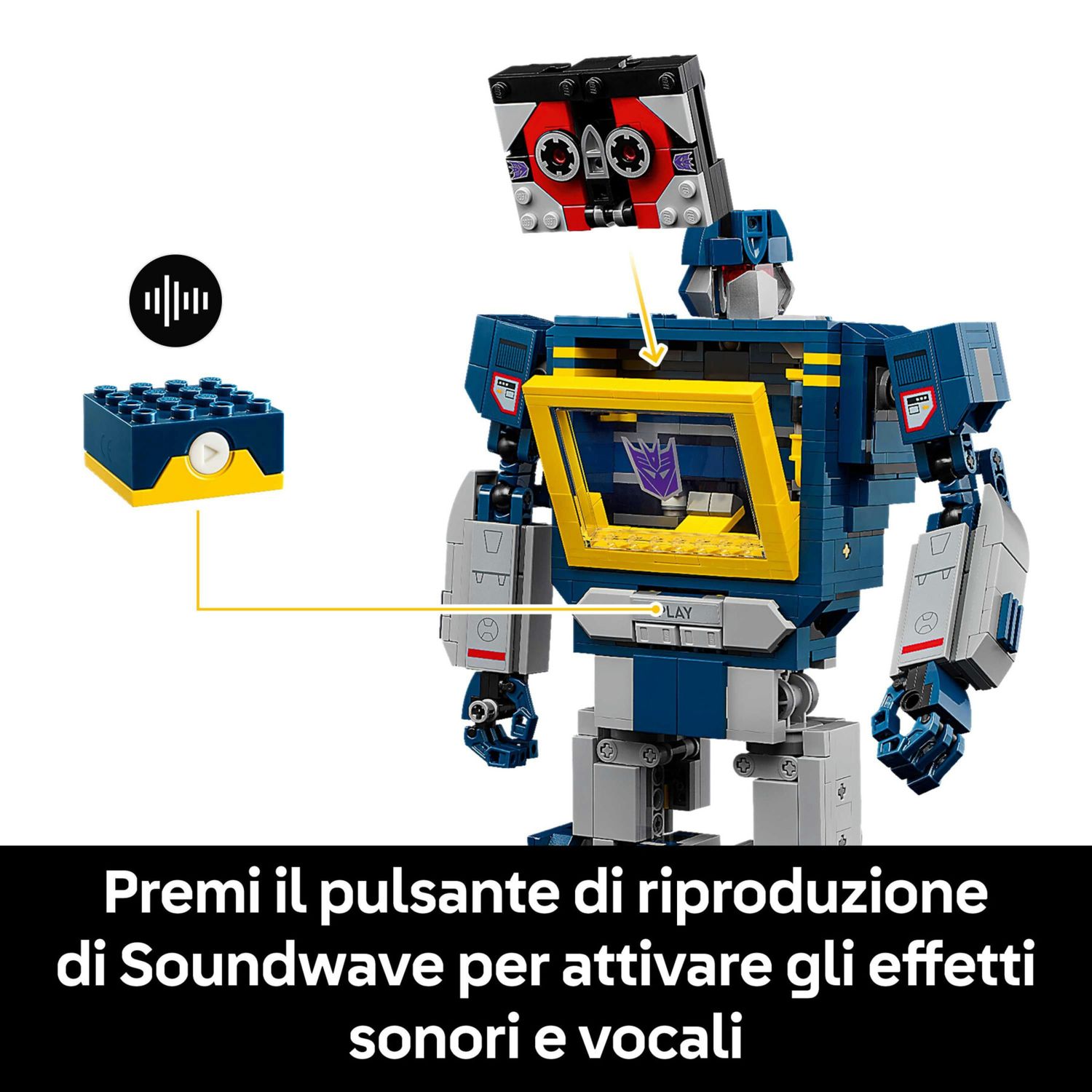 Lego - 10358 - icons transformers soundwave da collezione - TRANSFORMER, LEGO ICONS